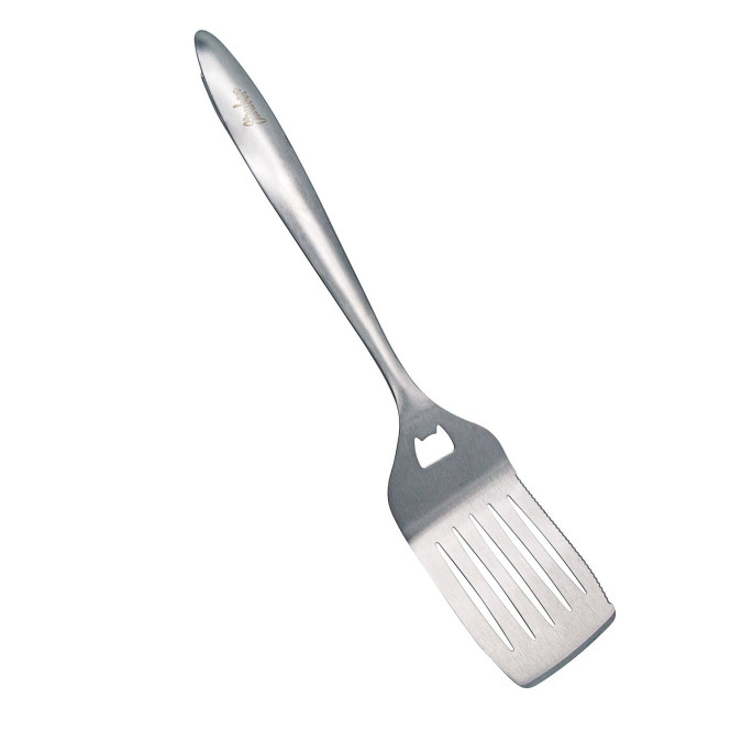 Steuber Premium Line Edelstahl Langer Grillwender 45 cm, Fläche 9 cm, präziser Grillwender, Fleisch Wender, zum Wenden von Lebensmitteln