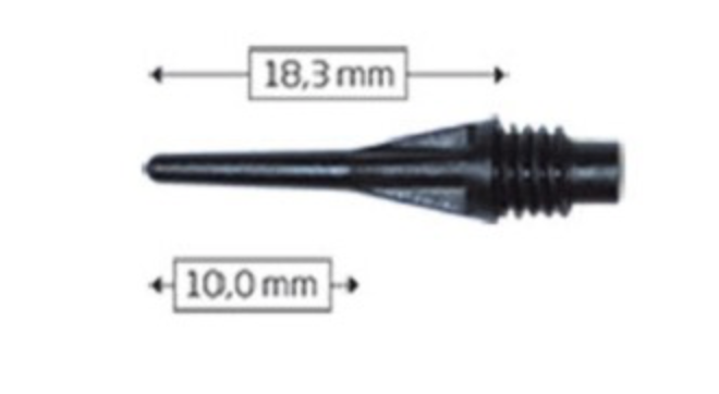 BULL'S Star Soft Tips 18mm(2BA) 100 St?ck schwarz