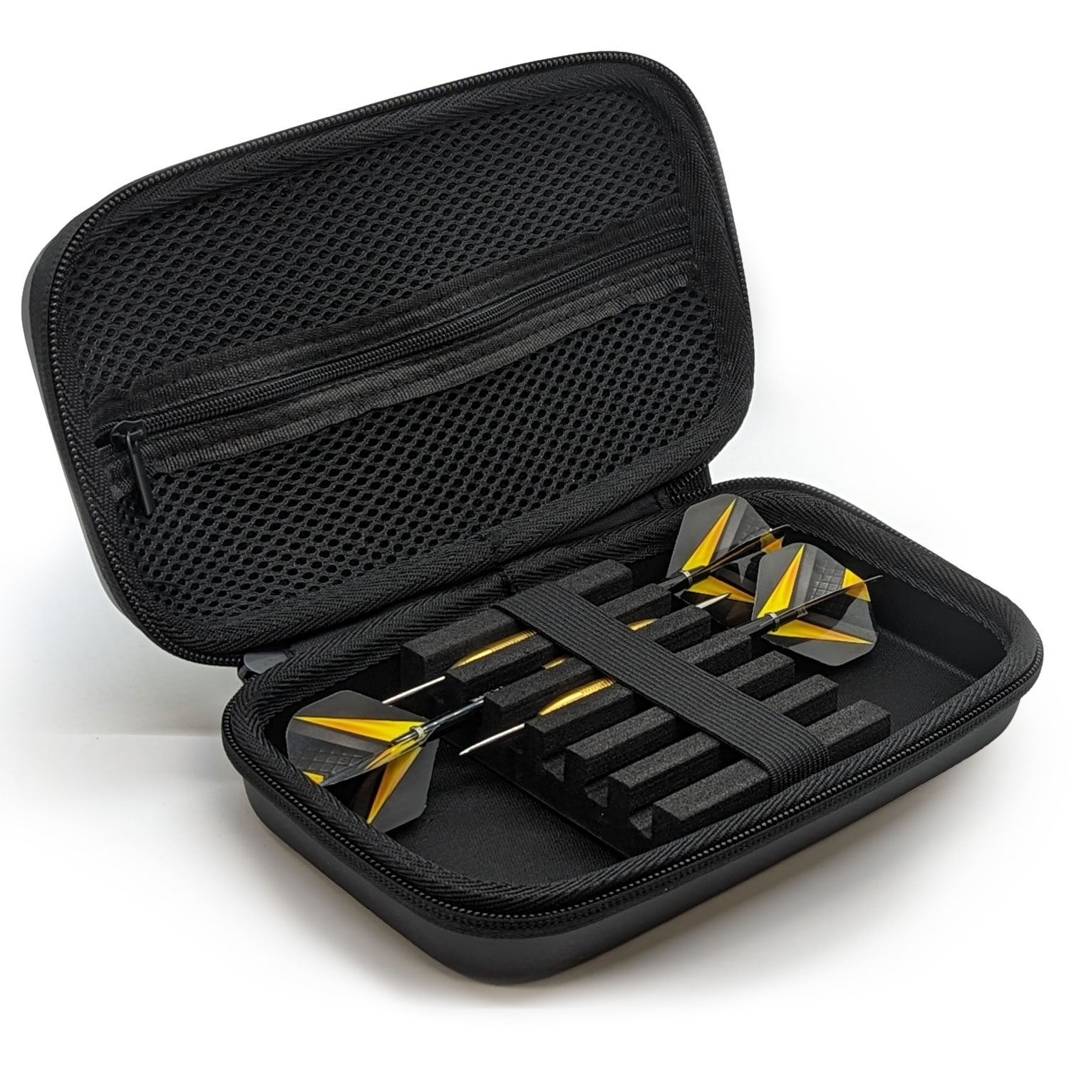 Dart Tasche / Dart Case schwarz - f?r 2 Dart Sets - 'Black Turtle XXL' - DARTS Sport Editon - f?r 3 oder 6 Dartpfeile