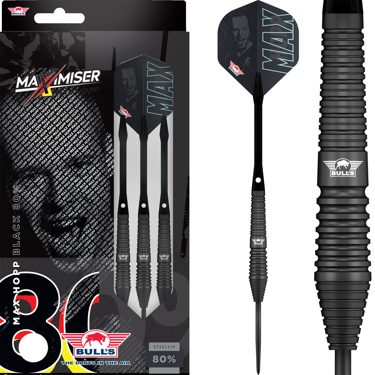 Bull's Max Hopp 80% Black Steeldarts 22g