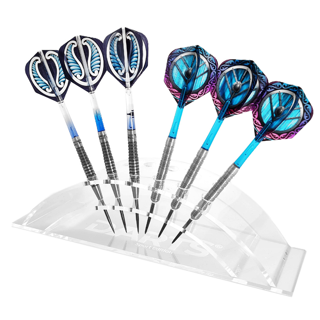 Dartst?nder Acryl, Dartpfeil St?nder, Dart Display f?r 12 Dartpfeile aus der DARTS Sport Edition - PREMIUM