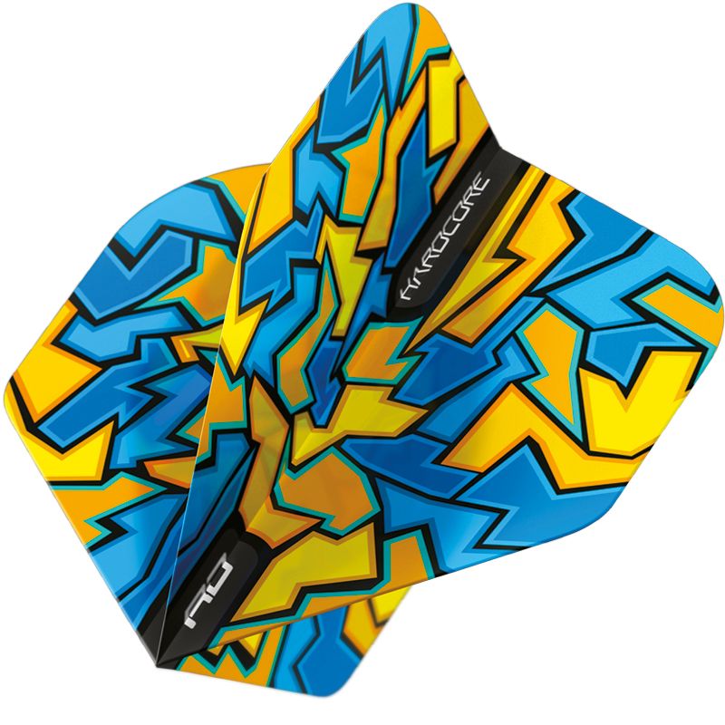 Hardcore Radical Blue Crackle Dart Flights
