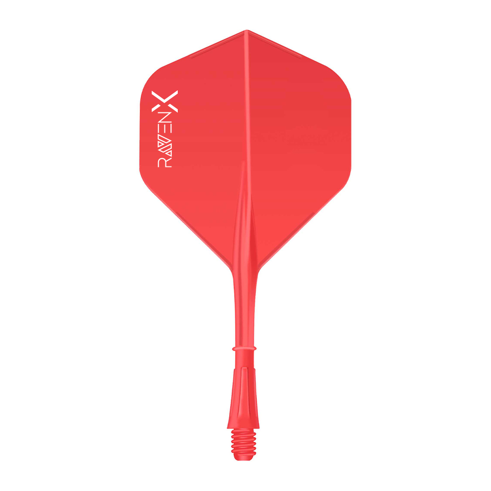 RavenX Dart Flights - Schaft und Flight in einem - 6 St?ck - No.2 Rot