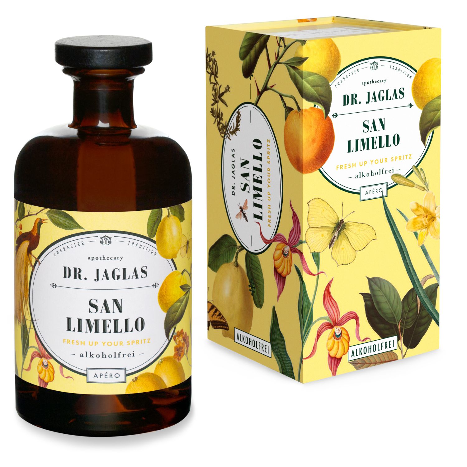 Dr. Jaglas San Limello - Zarte Zitrone 500ml - ALKOHOLFREI - inkl. Geschenkverpackung