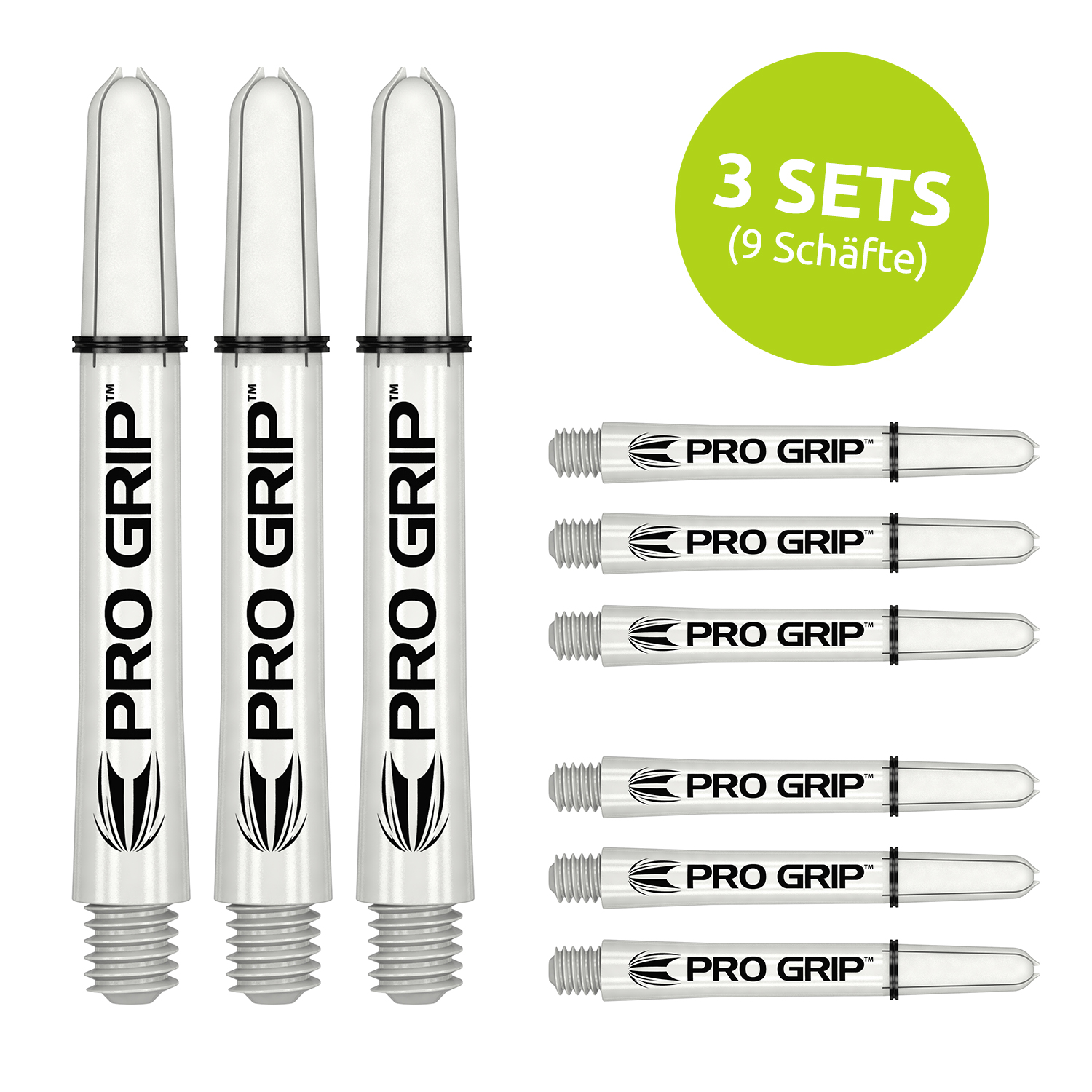 Target Pro Grip Schaft - Wei? - 3 Sets Medium 48 mm
