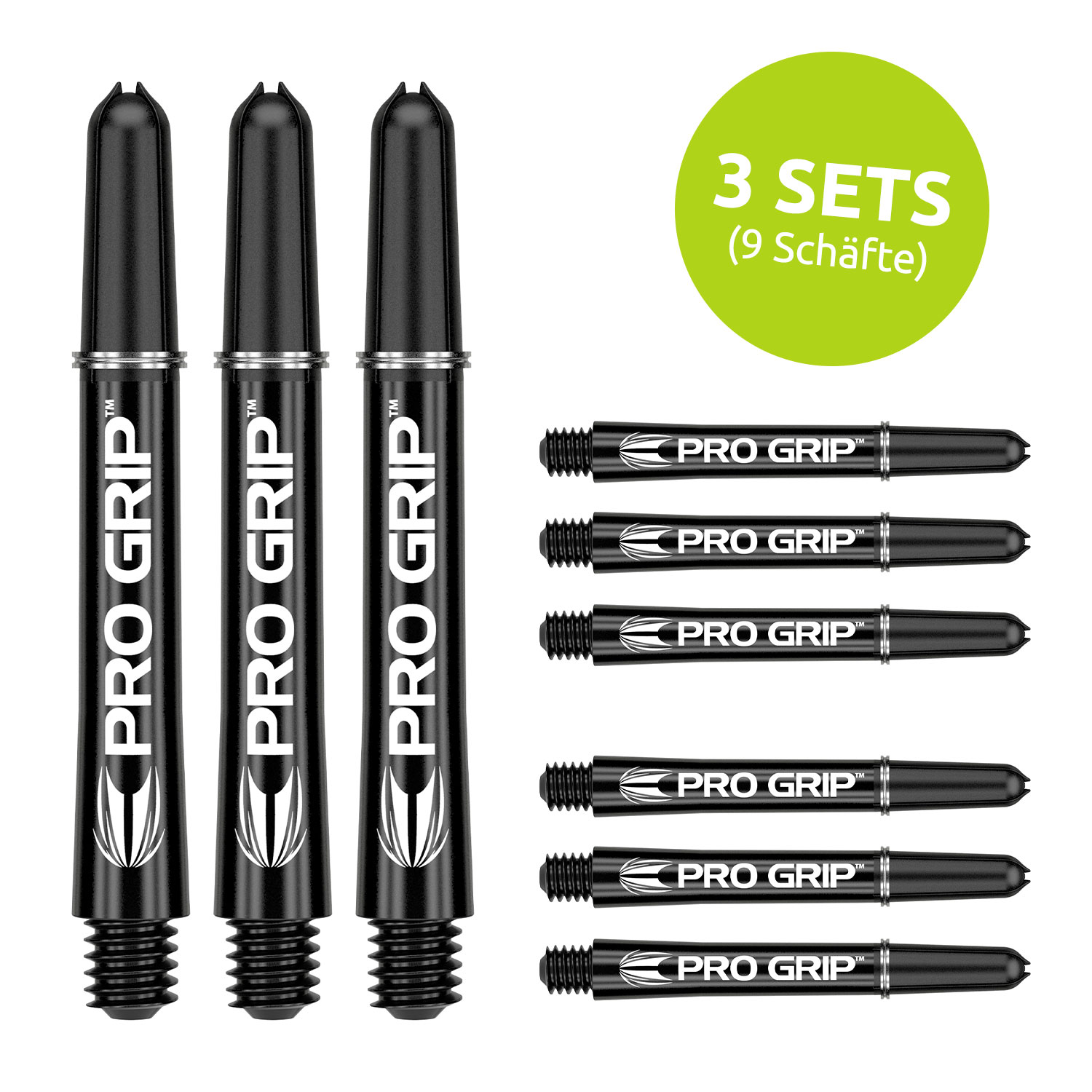 Target Pro Grip Schaft - Schwarz - 3 Sets Short 34 mm