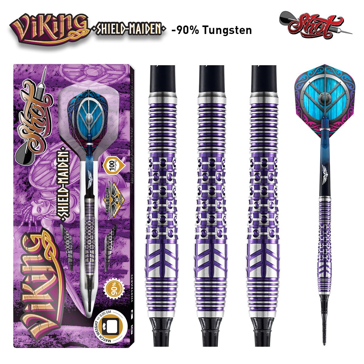 Viking Shield-Maiden Softdart Set-90% Tungsten 18g