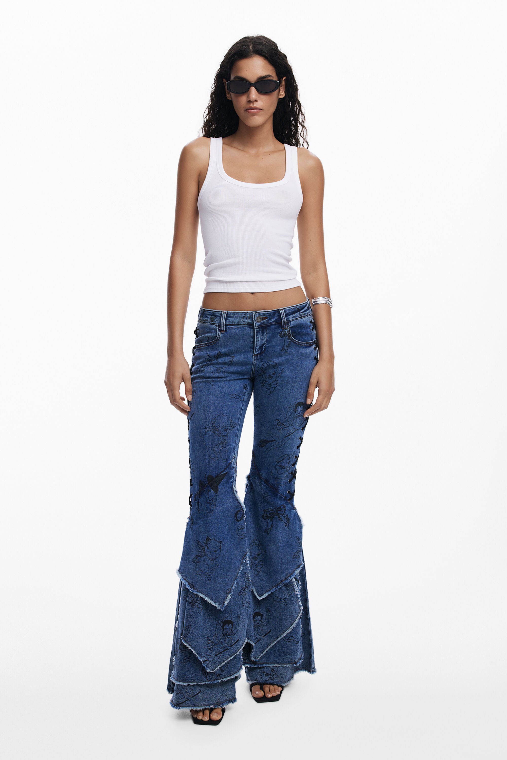 Desigual, María Escoté Jeans, Damen, Baumwolle, Blau, XL