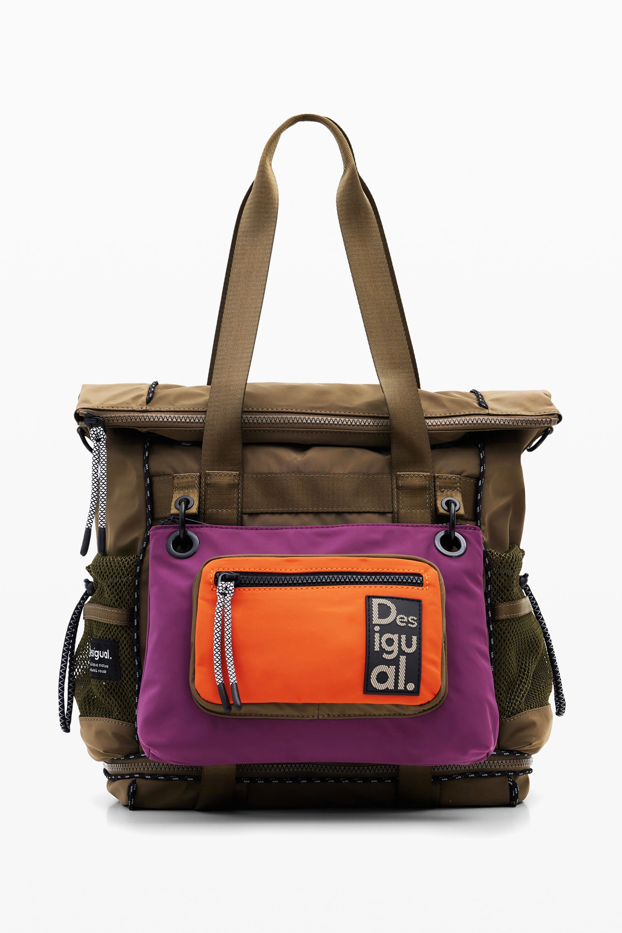 Desigual, Großer Voyager Mehrzweck-Rucksack, Damen, Polyester, GrüN, U