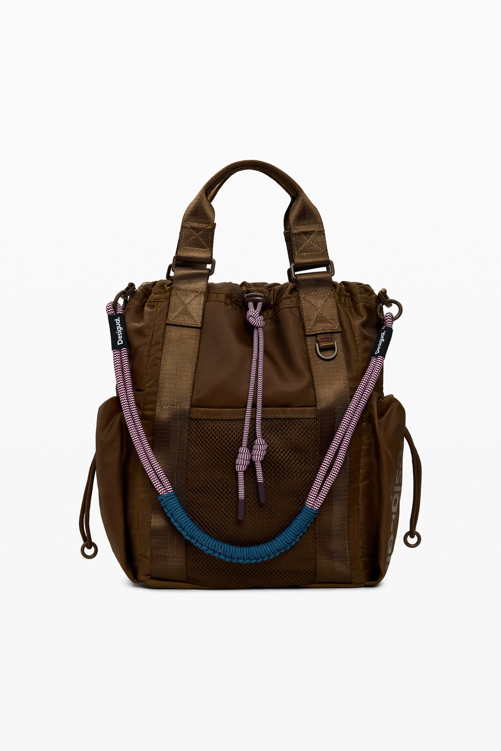 Desigual, Mittlerer Rucksack mit mehreren Tragemöglichkeiten, Damen, Polyamid, Braun, U