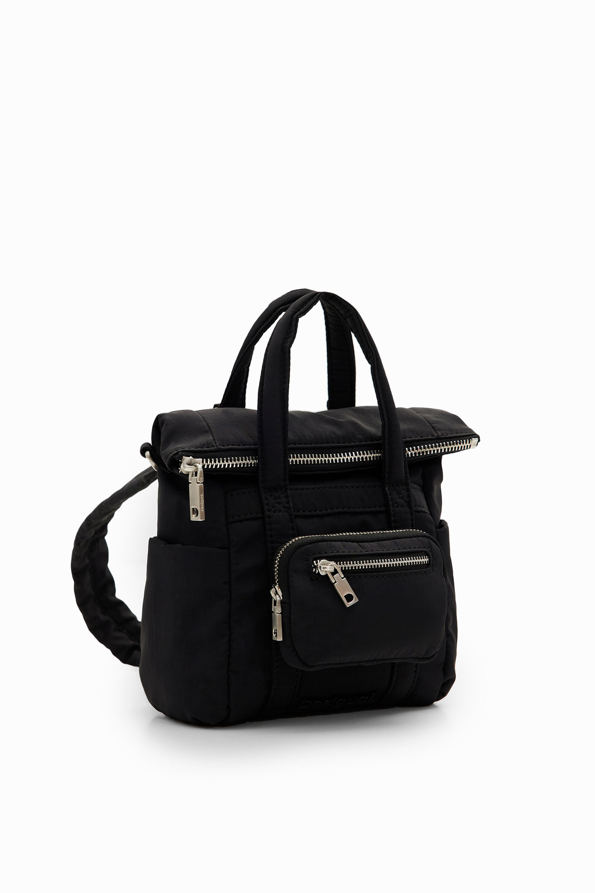 Desigual, Vielseitiger Rucksack Voyager XS, Damen, Polyamid, Schwarz, U