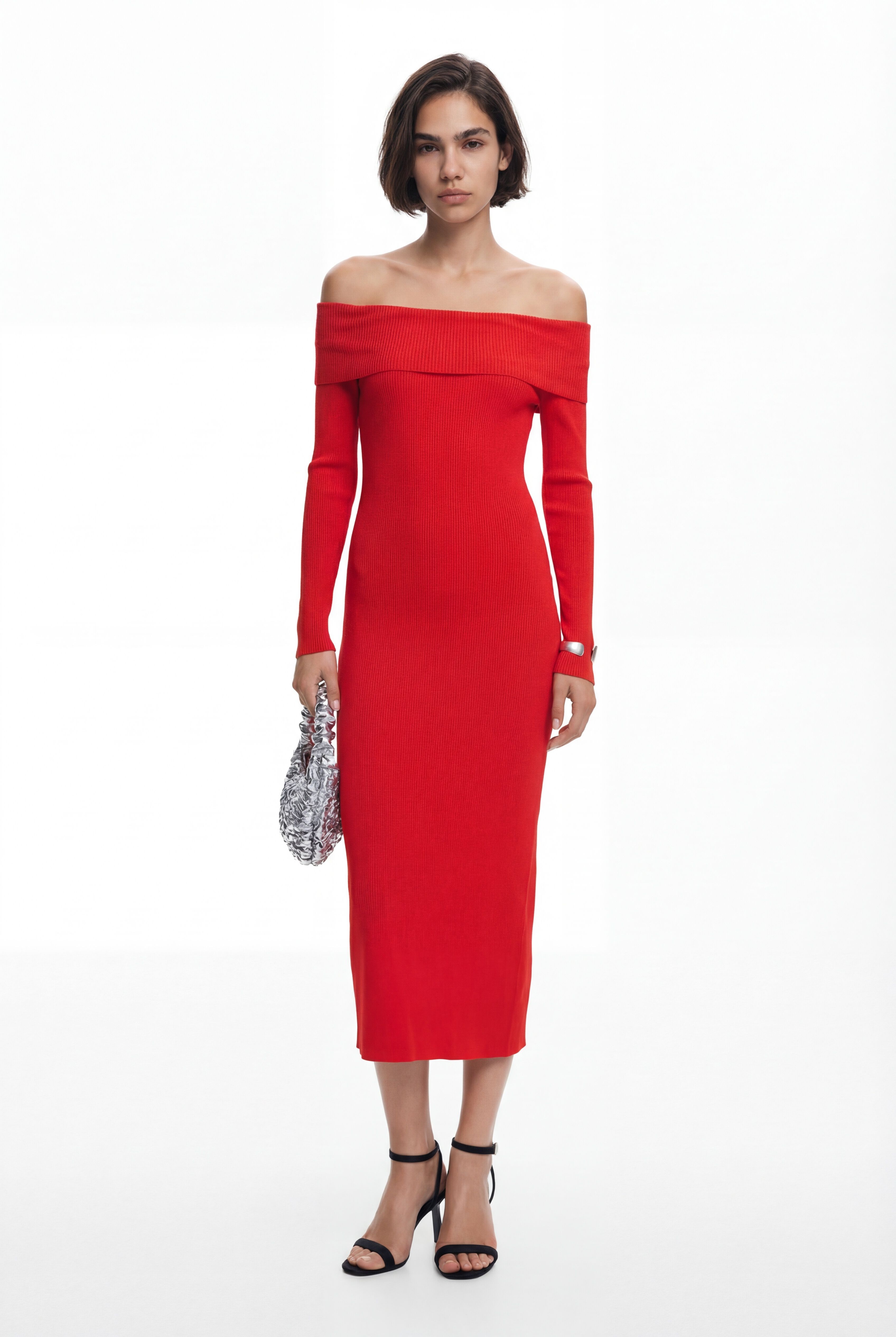 Desigual, Bardot-Ausschnitt-Kleid, Damen, Rot, M