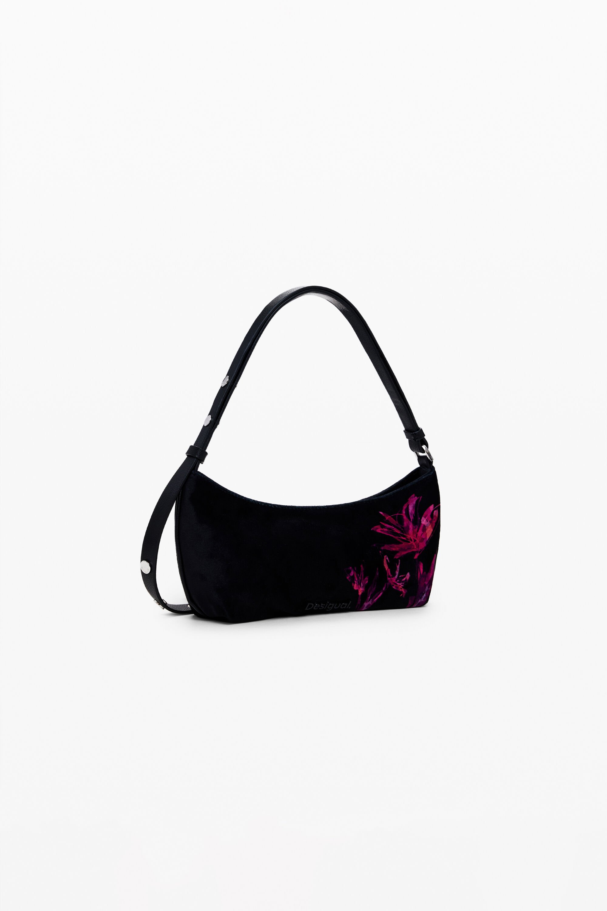 Desigual, XS-Tasche Blumen, Damen, Schwarz, U