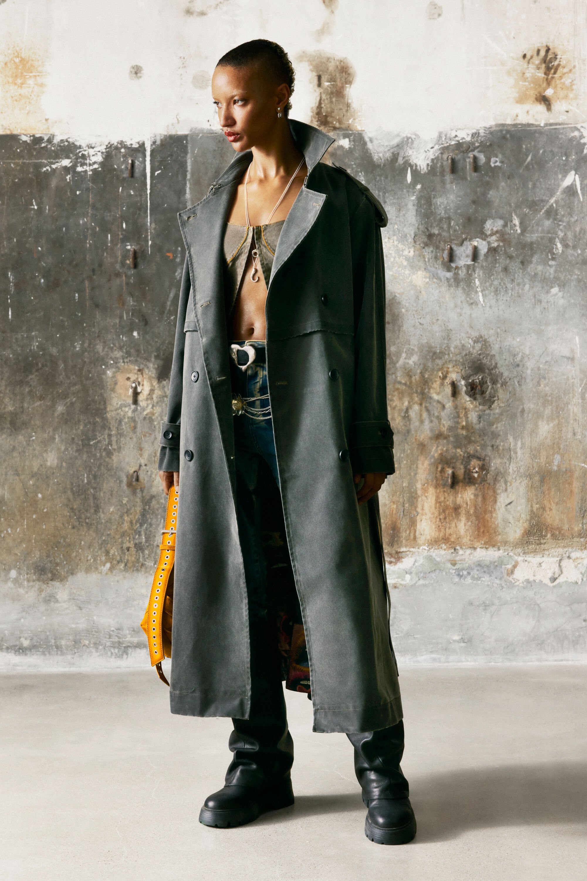 Desigual, TRENCHMANTEL IN LEDEROPTIK, Damen, Polyurethan, Schwarz, XS