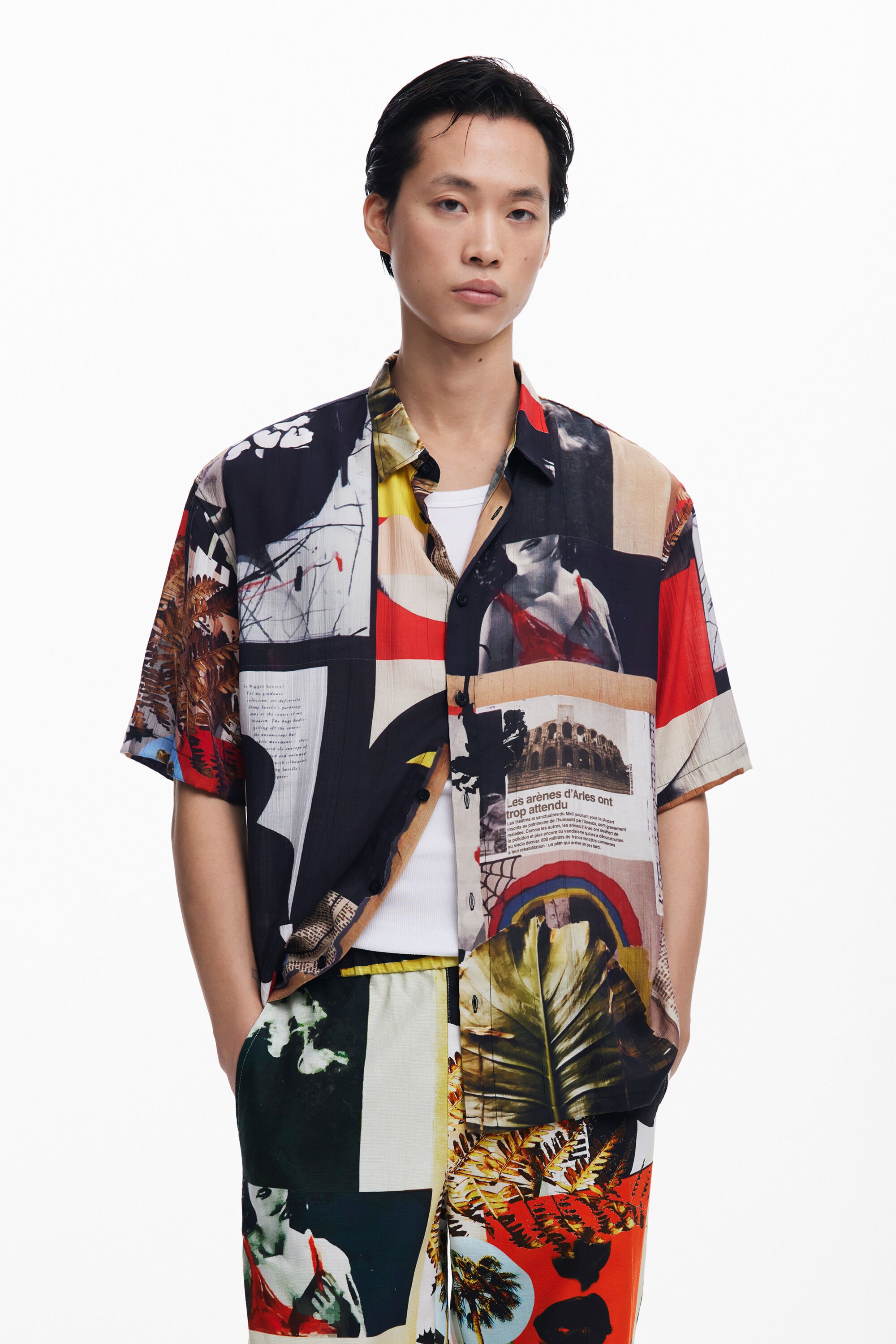 Desigual, Hemd entworfen von Mr. Christian Lacroix, Herren, Schwarz, L
