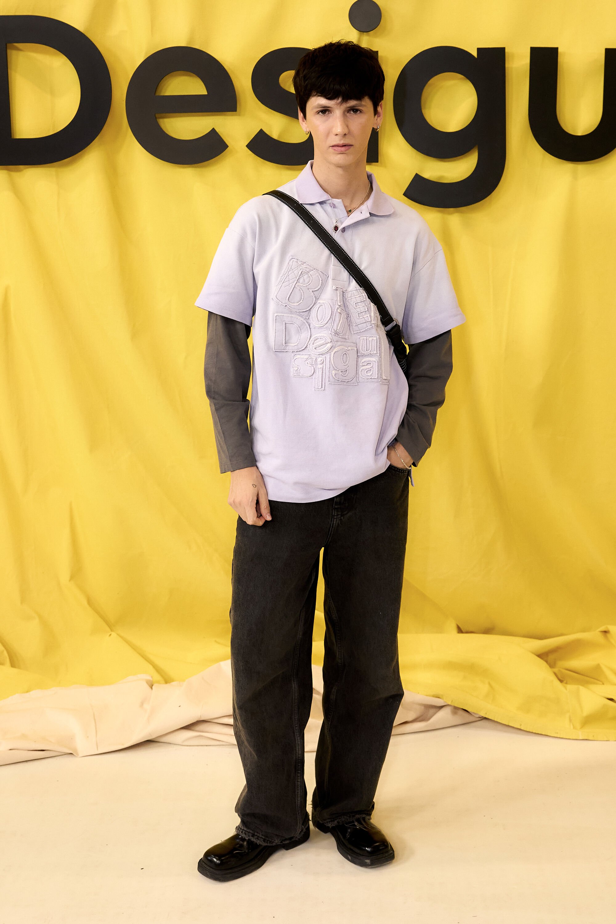 Desigual, Doppelärmel-Patch-T-Shirt Botter, Damen, Baumwolle, Rot, L