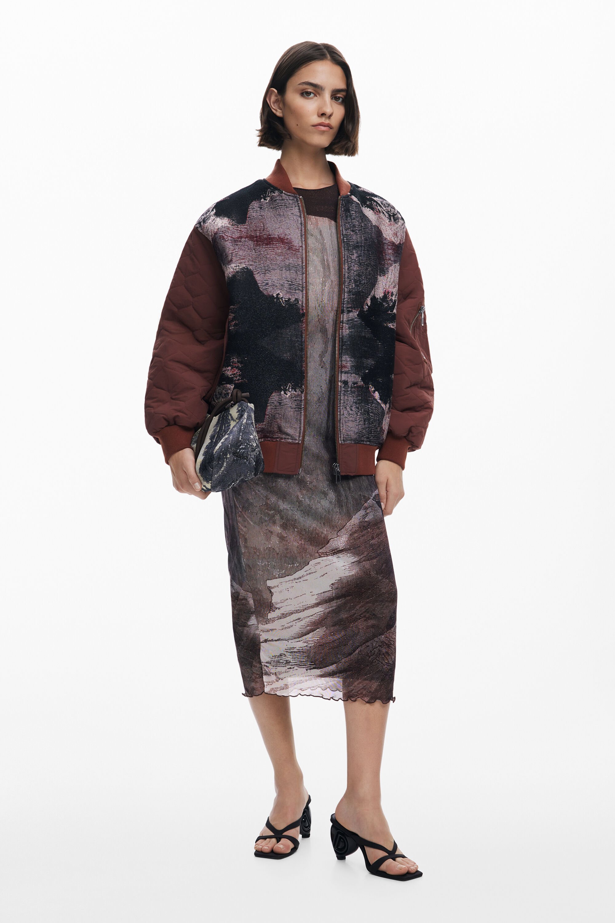 Desigual, Jacke entworfen von Mr. Christian Lacroix, Damen, Braun, S