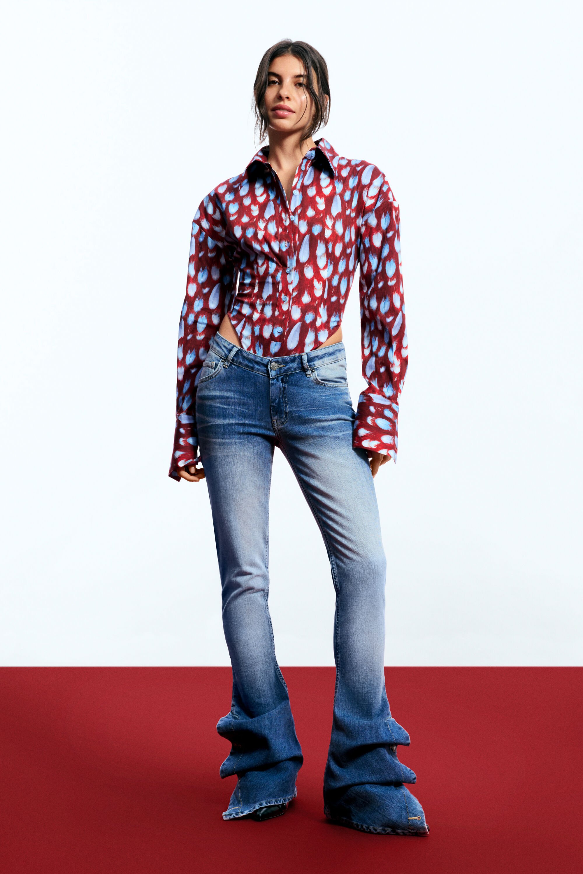 Desigual, Popeline-Hemd Body Egonlab, Damen, Baumwolle, Rot, L