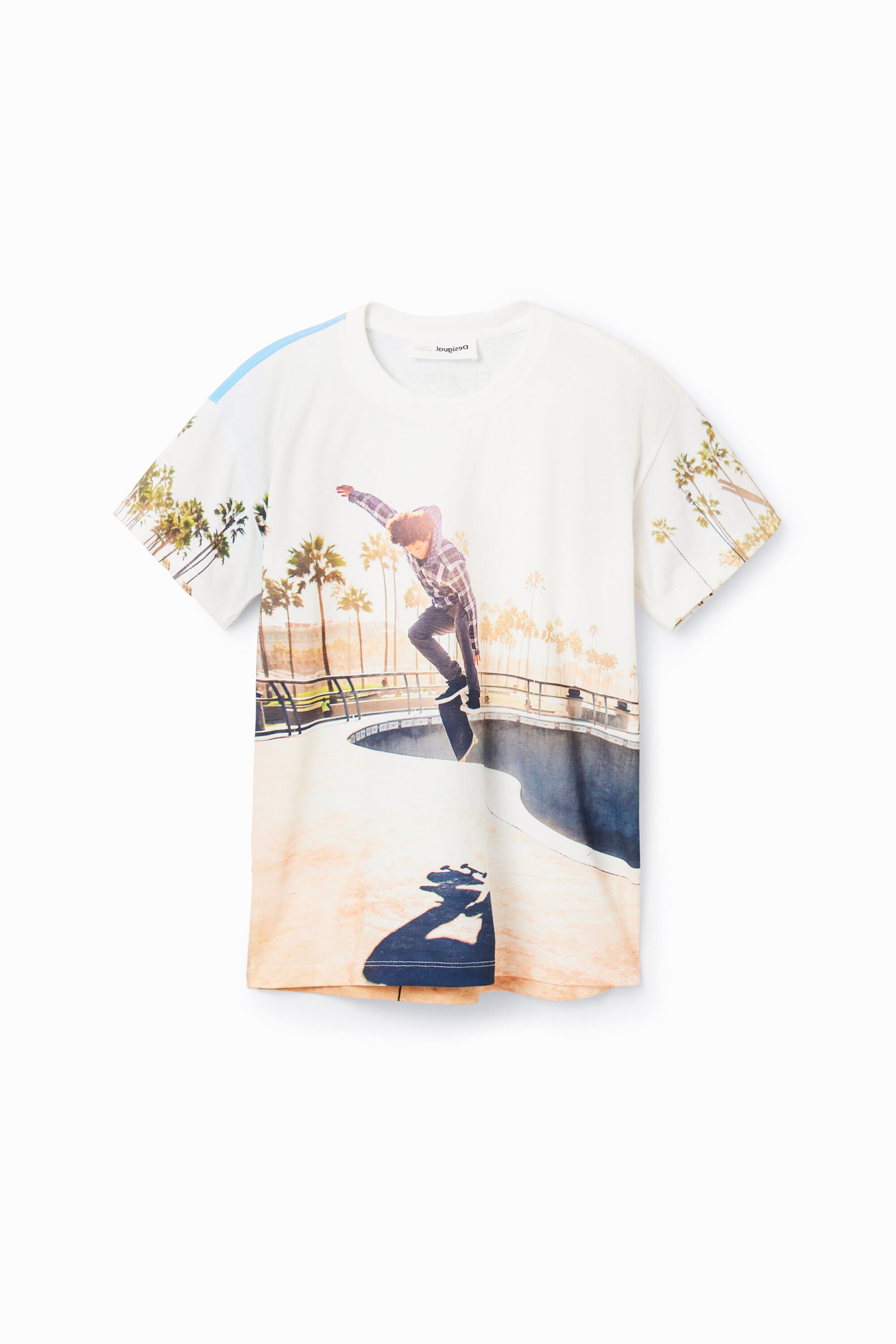Desigual, Shirt Foto-Print Skater, Baumwolle, Weiß, 5/6