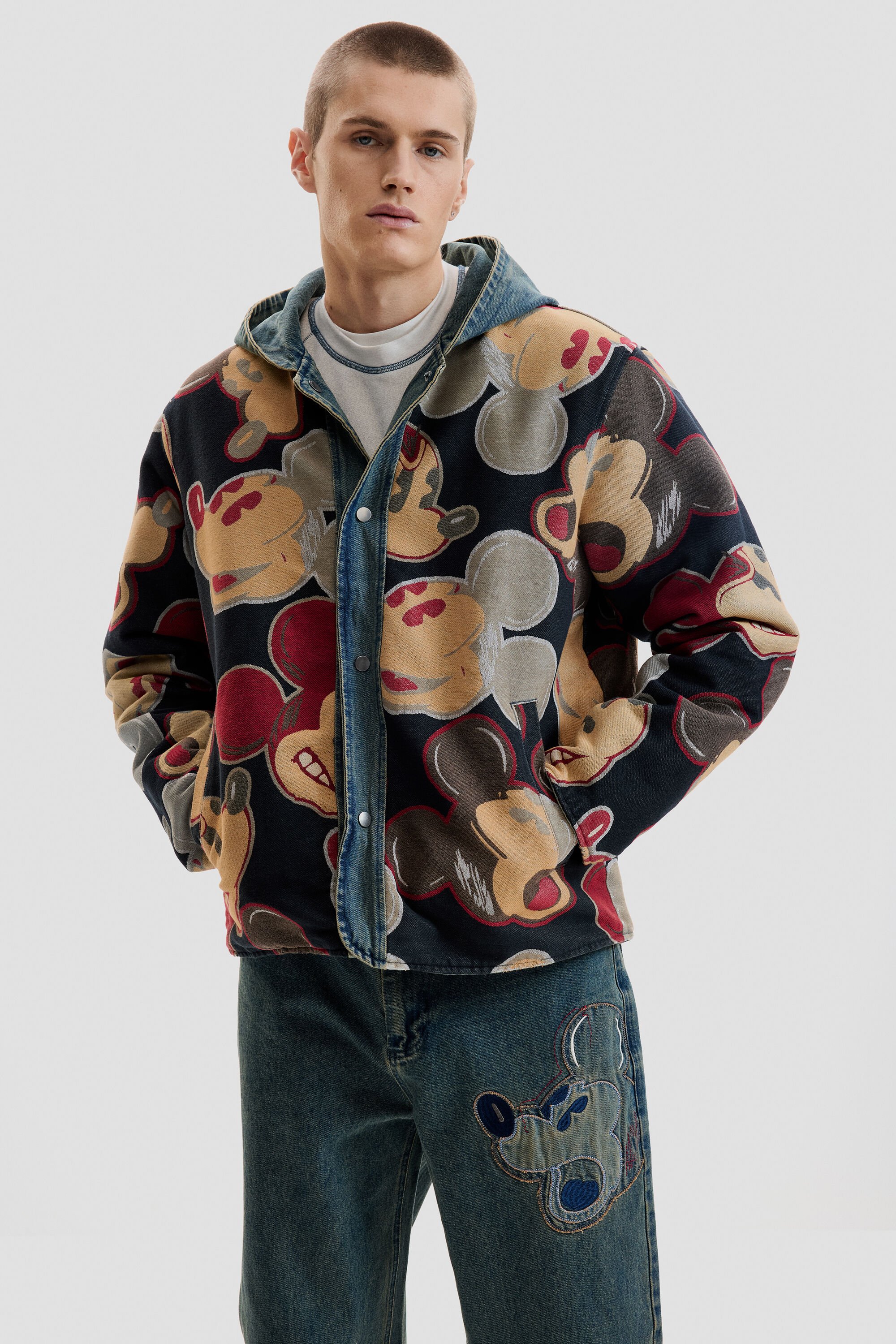 Desigual, Wendejeansjacke mickey™, Herren, Baumwolle, Blau, S