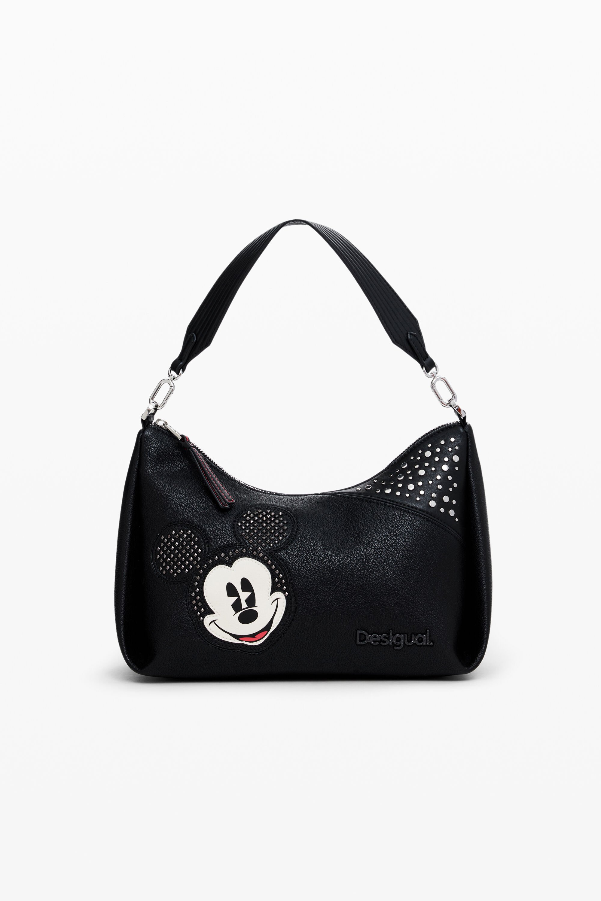 Desigual, Handtasche Mickey und Punkte, Damen, Polyurethan, Schwarz, U