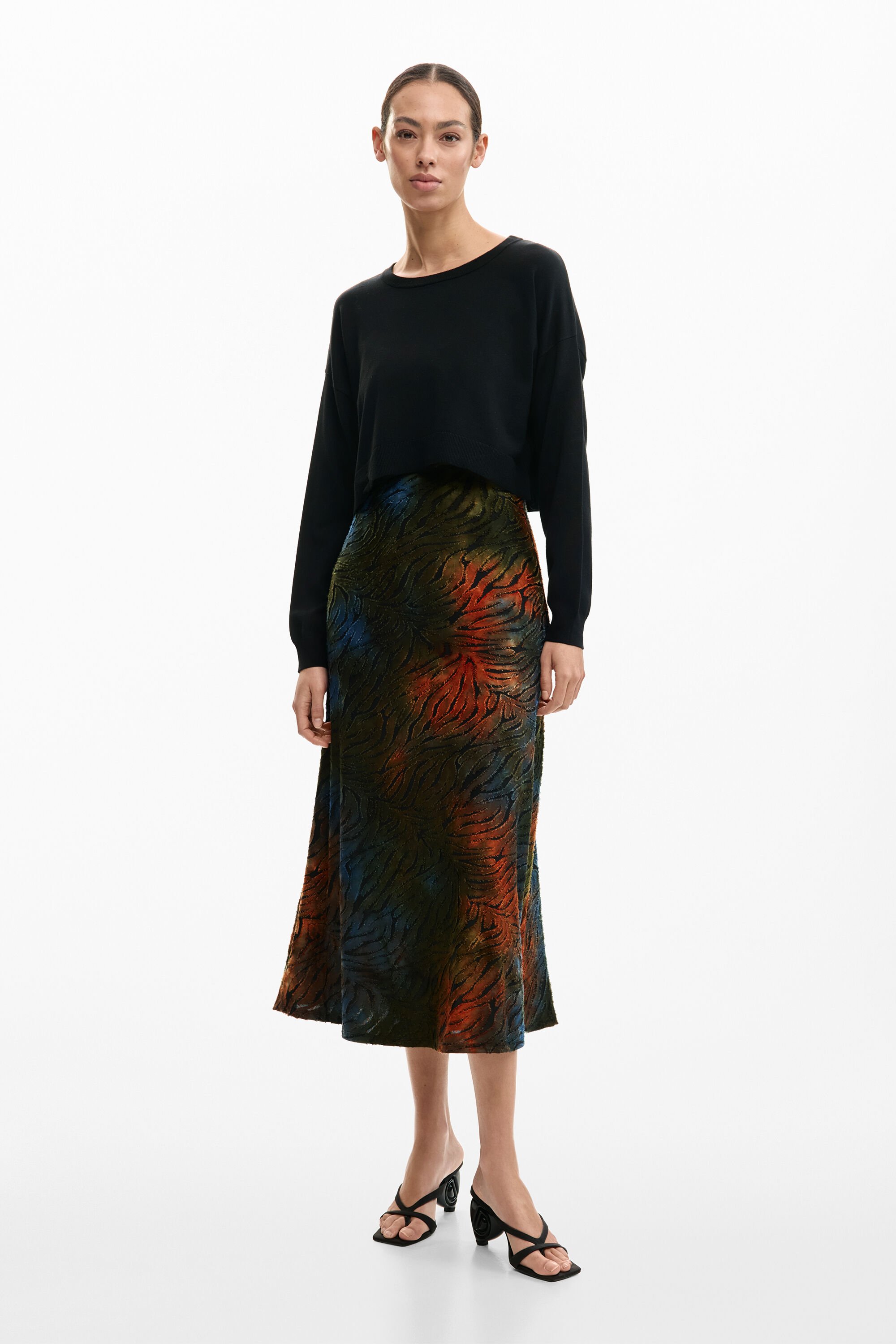 Desigual, 2-in-1-Kleid mit Animal-Print, Damen, GrüN, M