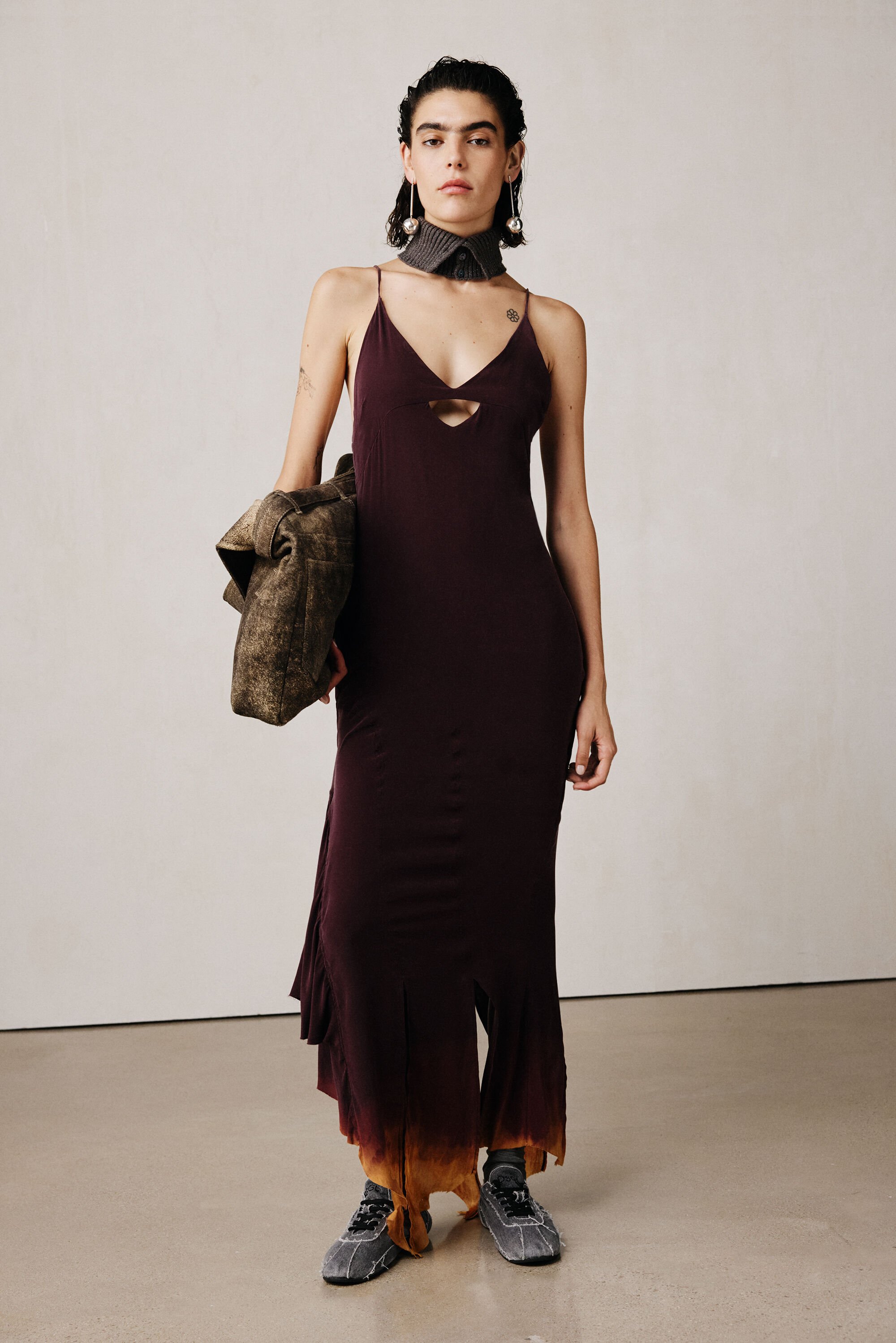 Desigual, Studio-Kleid mit Schlitz, Damen, Seide, Rot, M