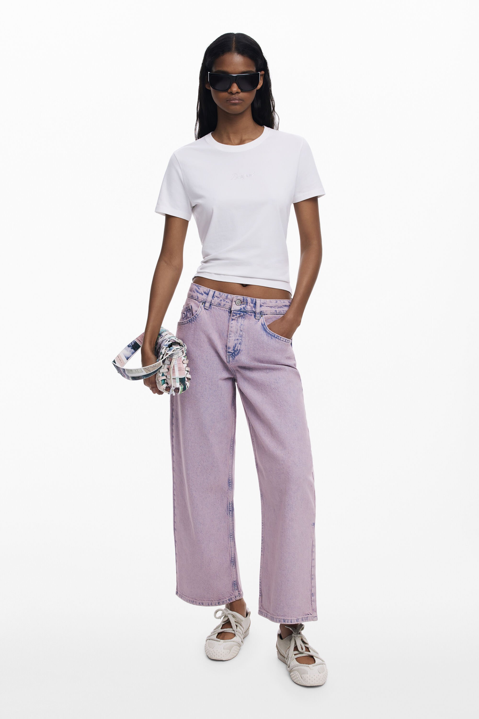 Desigual, Culotte-Jeans, Damen, Baumwolle, Rot, 42