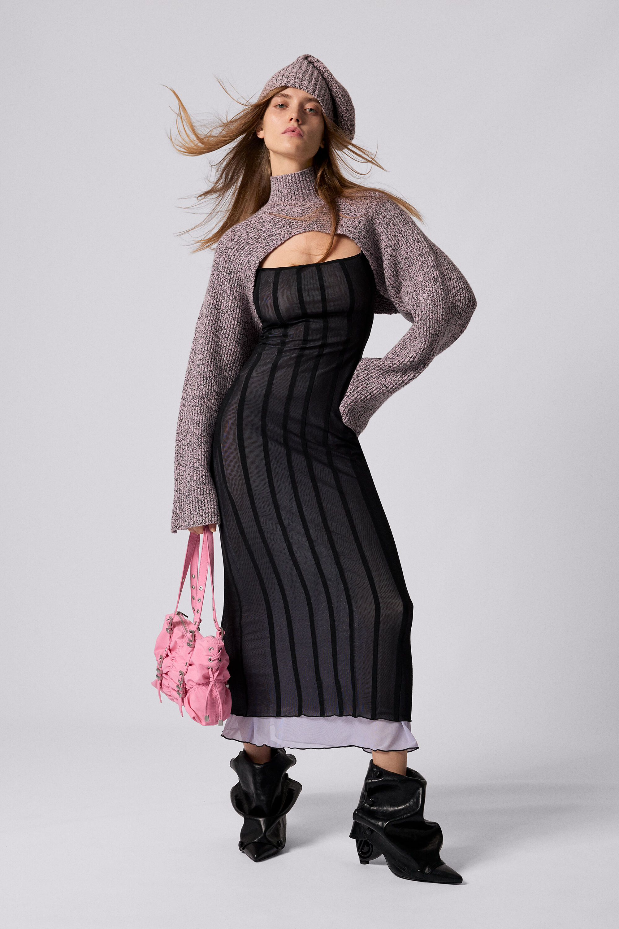 Desigual, SET AUS STRICKPULLOVER UND MÜTZE, Damen, Rot, U