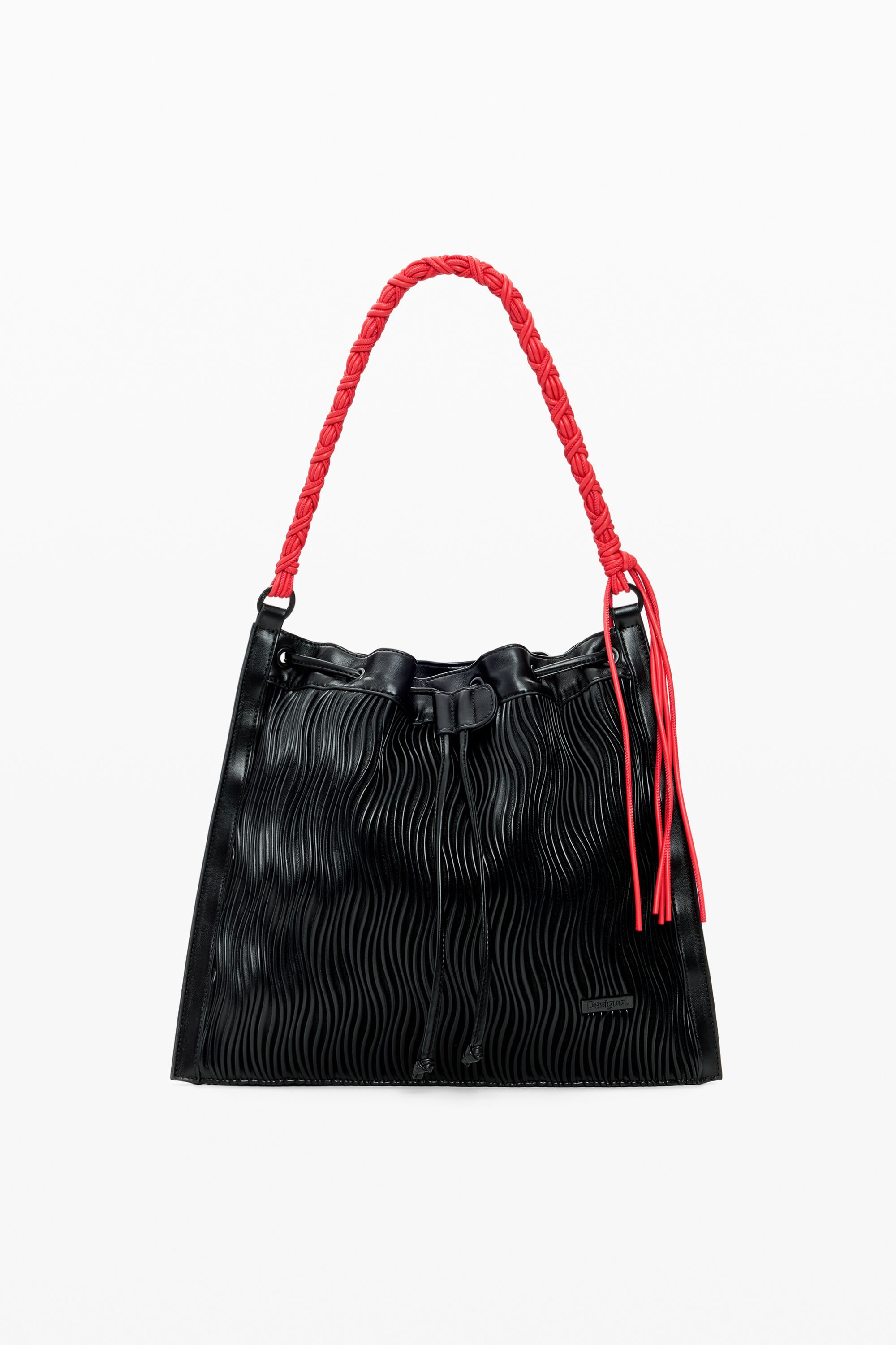 Desigual, Mittlerer Rucksack mit Prägung, Damen, Polyurethan, Schwarz, U