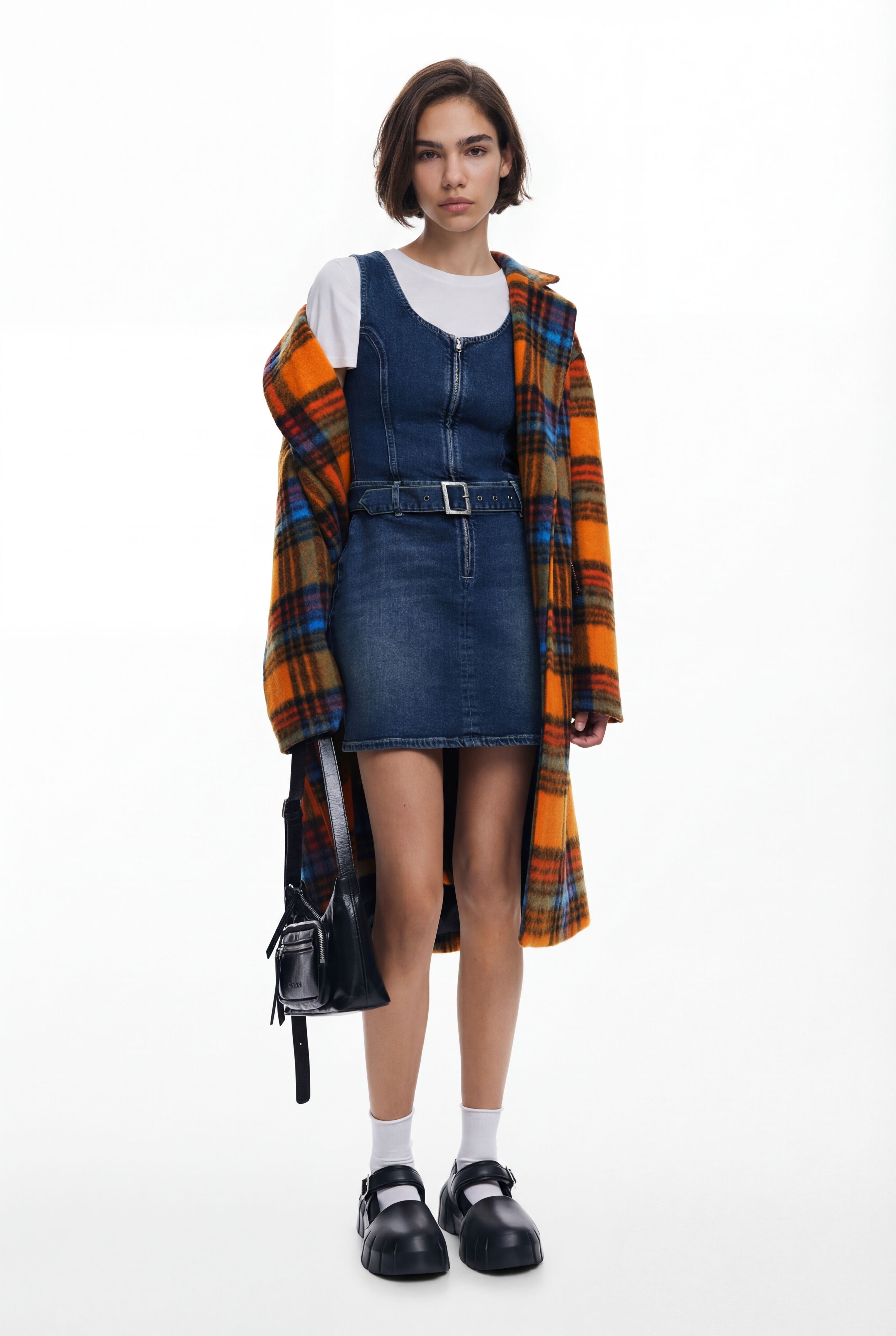 Desigual, Denimkleid mit Gürtel, Baumwolle, Blau, S