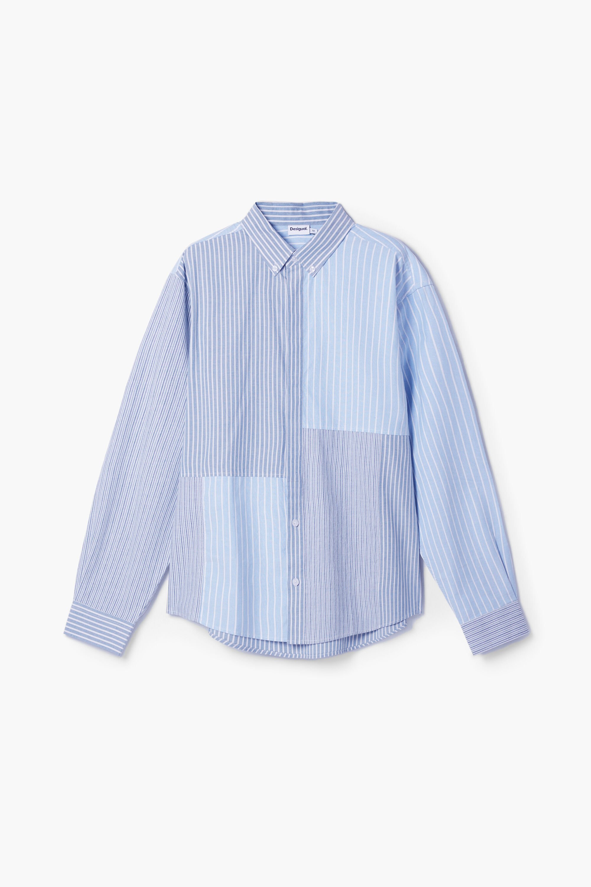 Desigual, Gestreiftes Hemd, Herren, Baumwolle, Schwarz, XXL