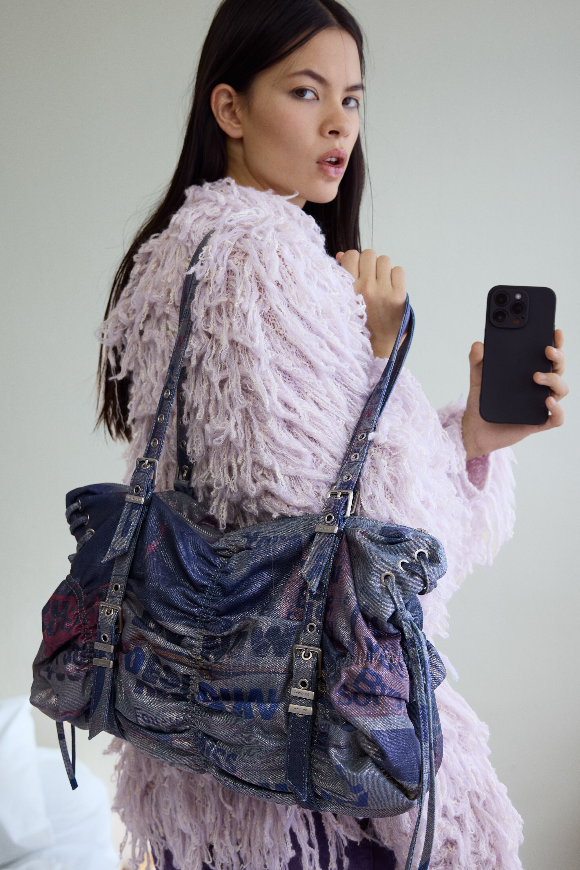 Desigual, Große geraffte Tasche, Damen, U