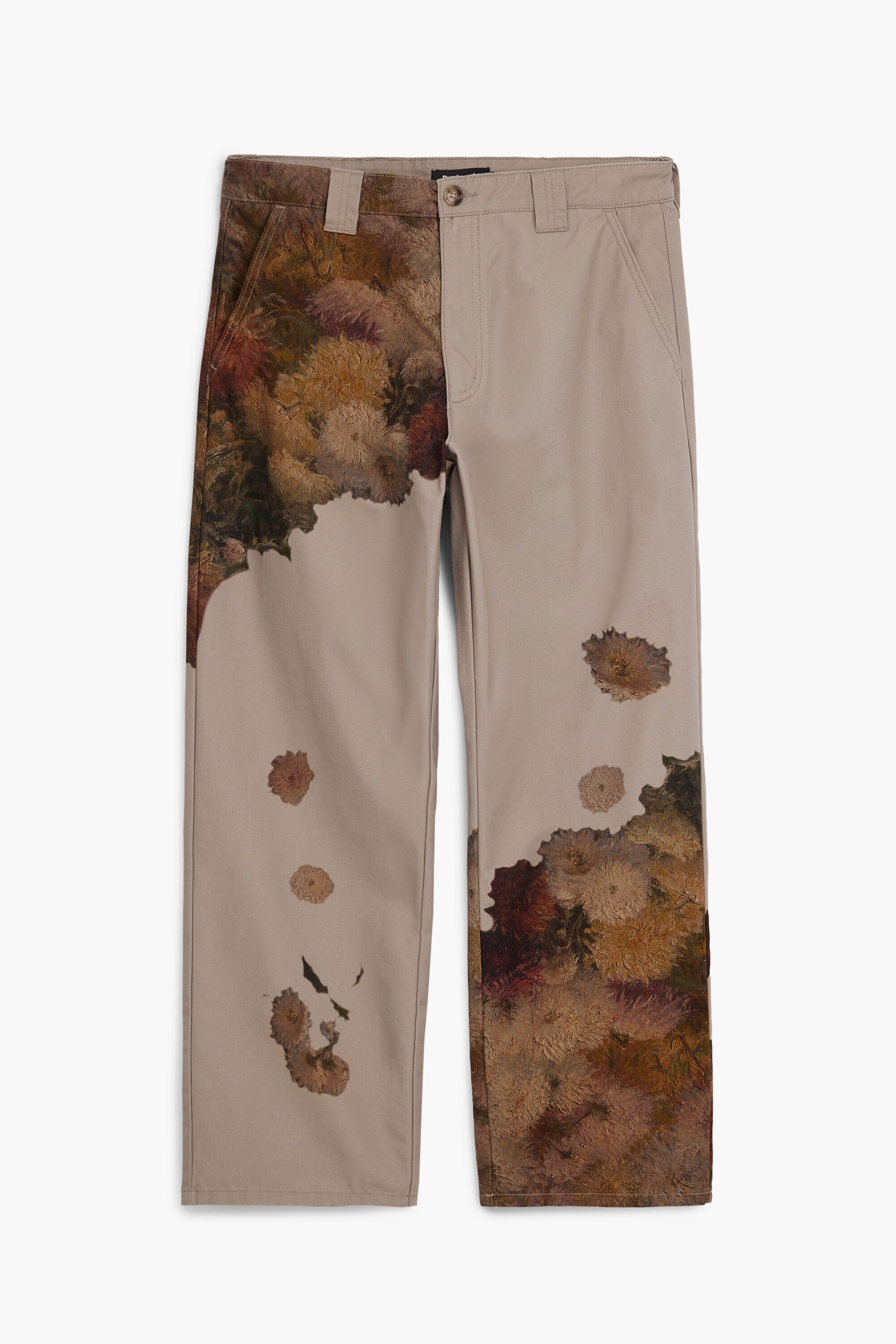 Desigual, Hose mit Blumenmuster, Herren, Baumwolle, Braun, 36