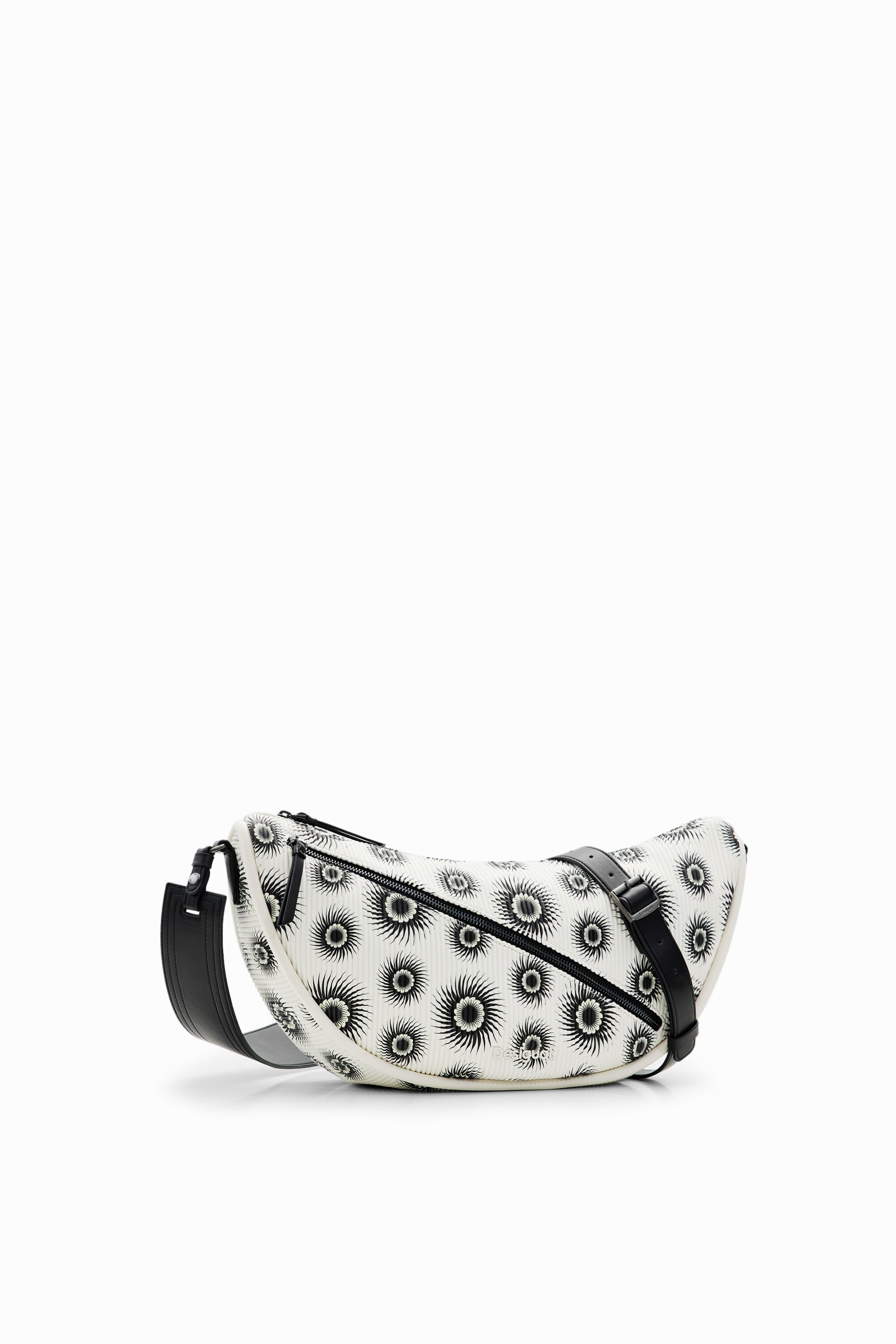 Desigual, Mittelgroße Tasche geometrisches Muster, Damen, Polyurethan, Weiß, U