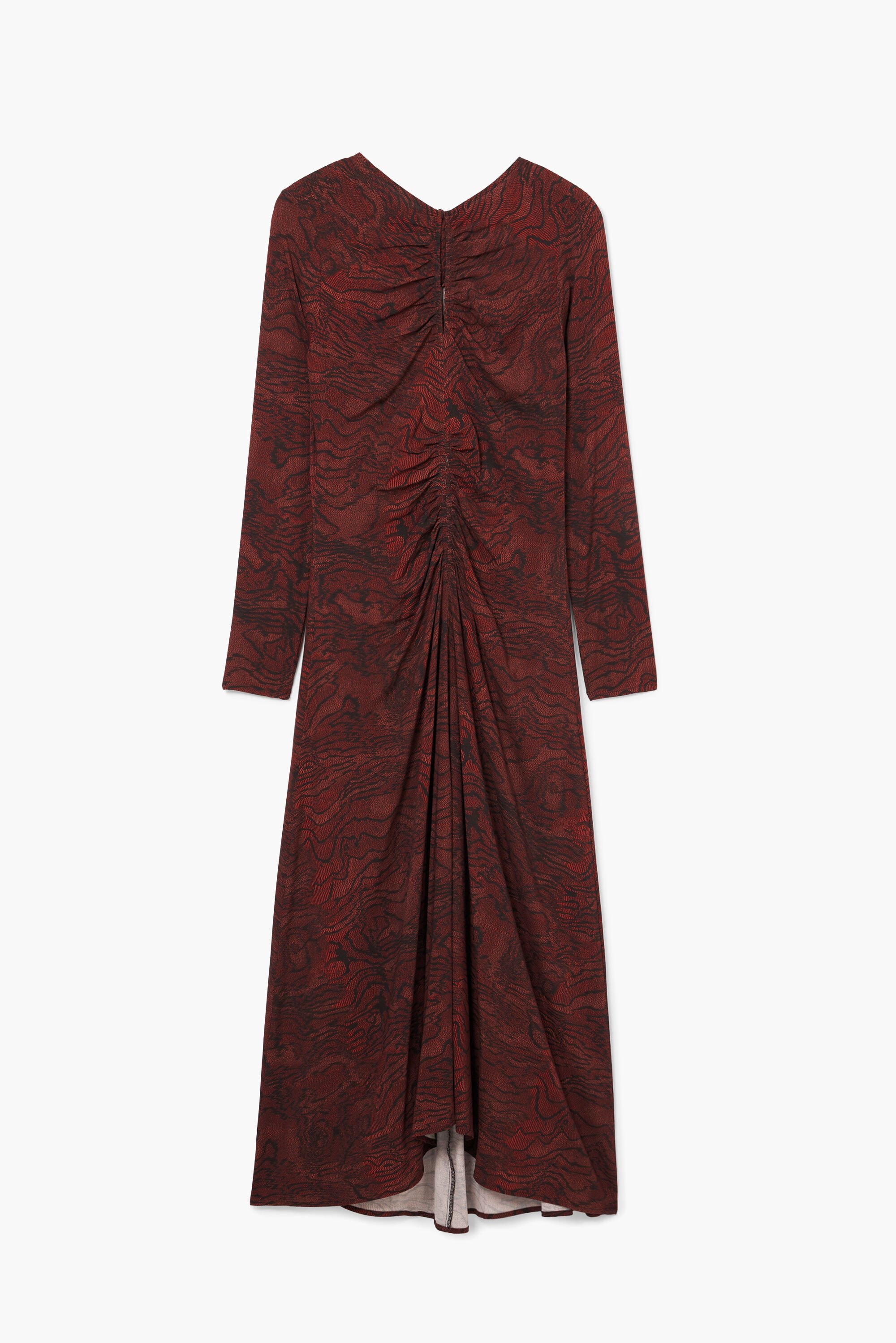 Desigual, Kleid mit unregelmäßigen Linien, Damen, Viskose, Rot, S