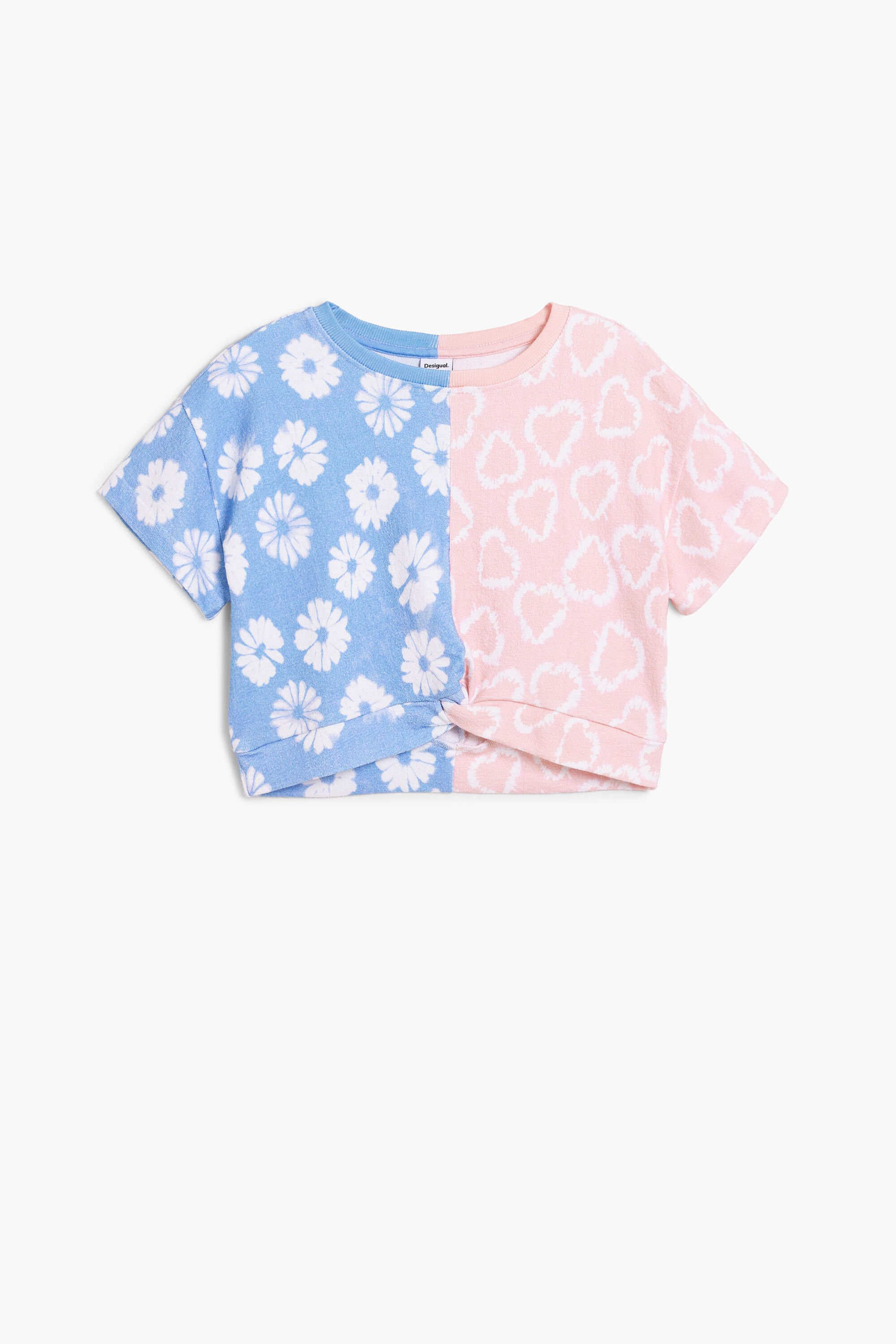 Desigual, Zweifarbiges T-Shirt, Kinder, Baumwolle, 13/14