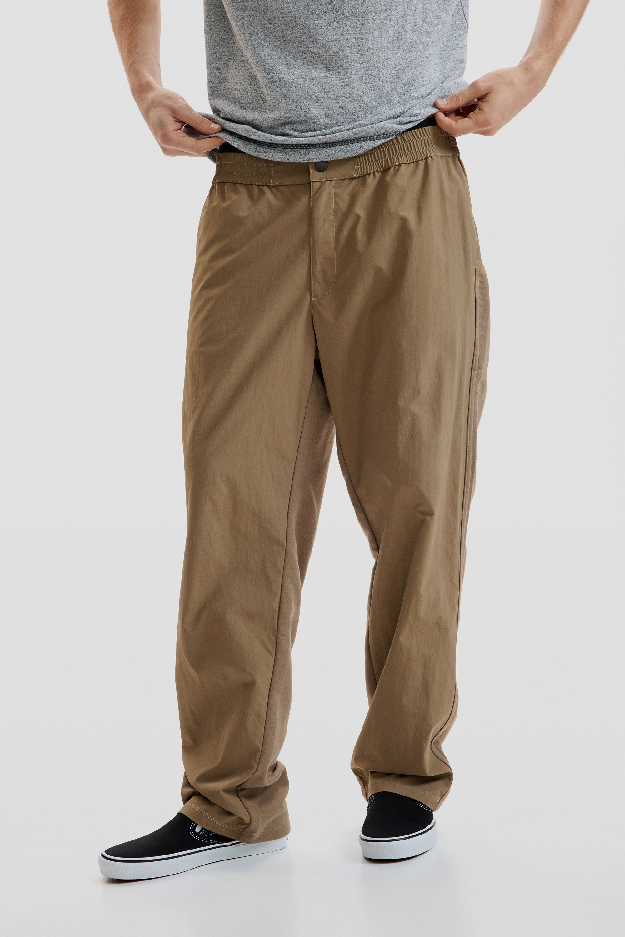 Desigual, EINFARBIGE LANGE HOSE, Herren, GrüN, L