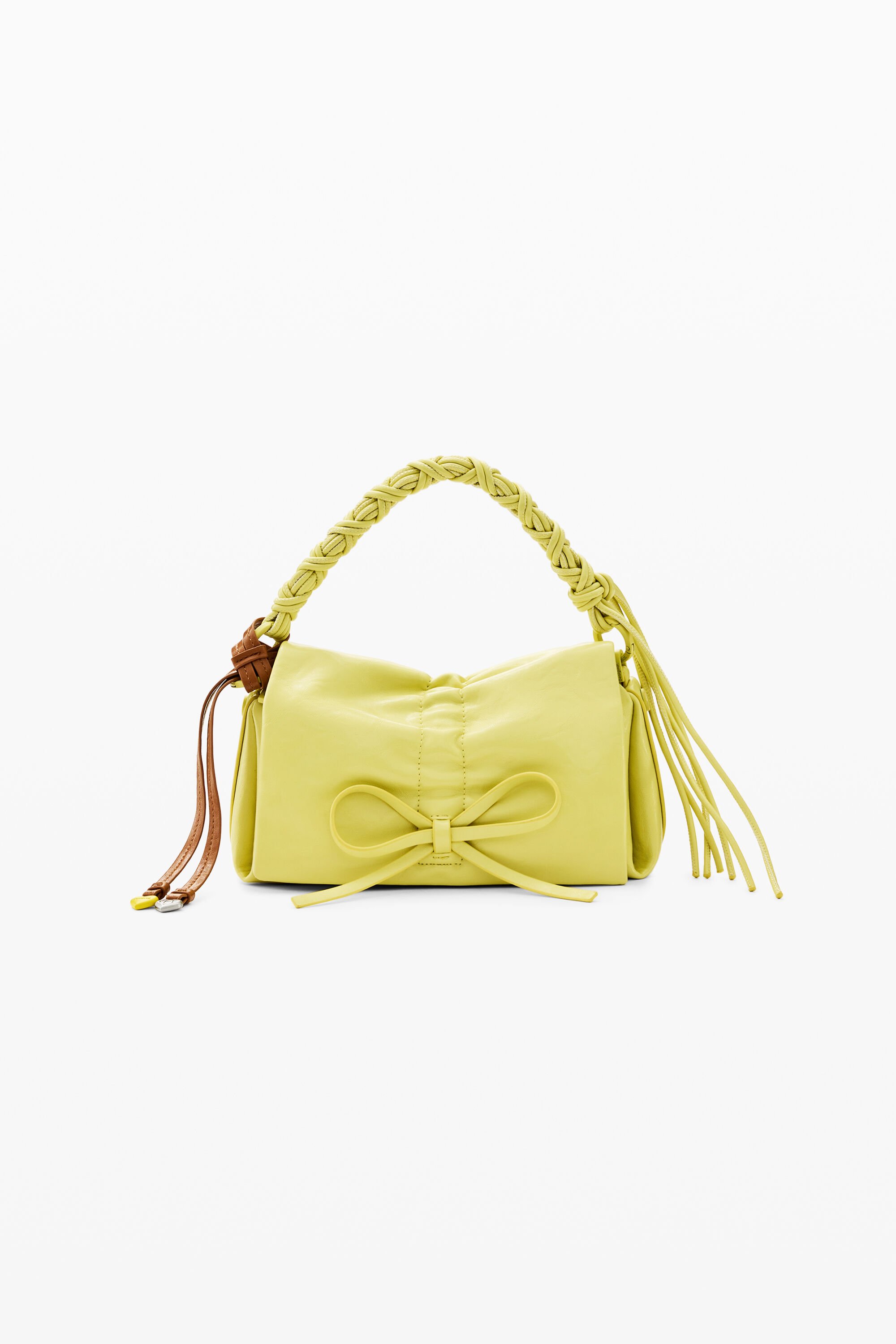 Desigual, Kleine Tasche mit glänzender Schleife, Damen, Polyurethan, GrüN, U