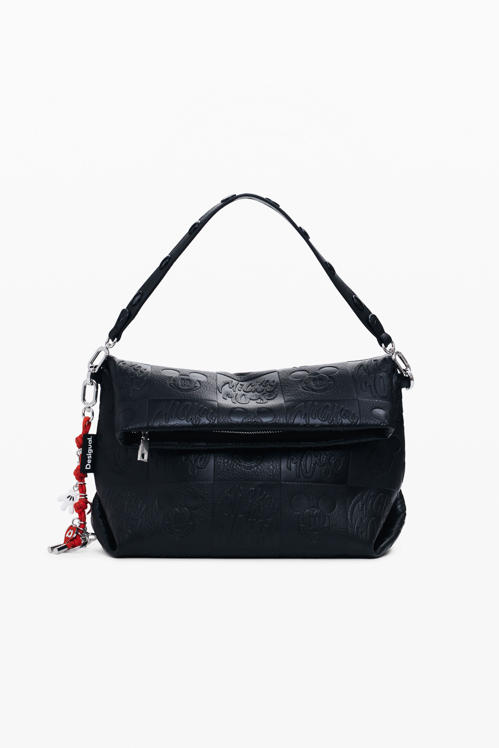 Desigual, Mittlere Umhängetasche in Lederoptik mit Mickey™-Motiv, Damen, Polyurethan, Schwarz, U