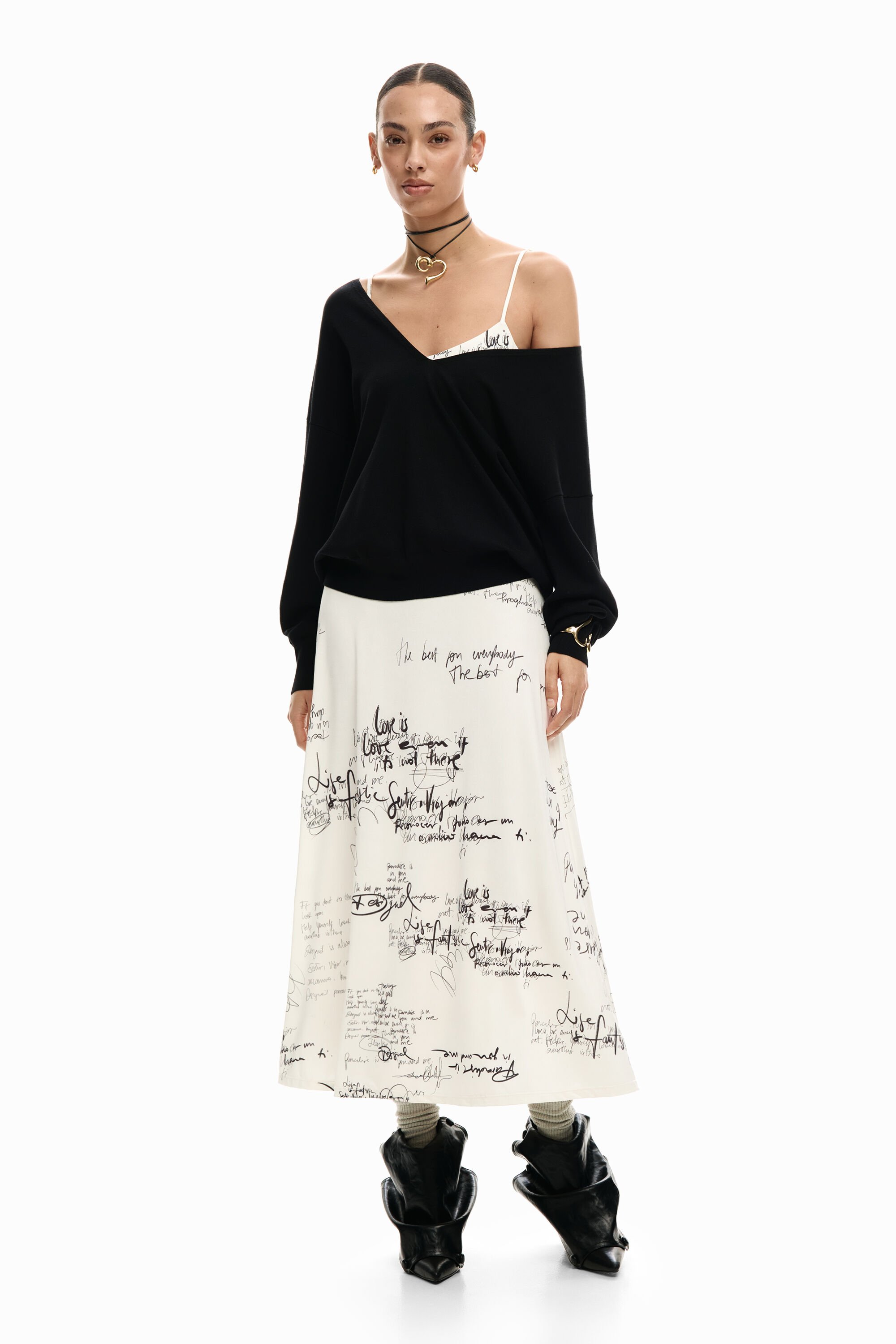 Desigual, Langes kombiniertes kleid, Damen, Weiß, XL