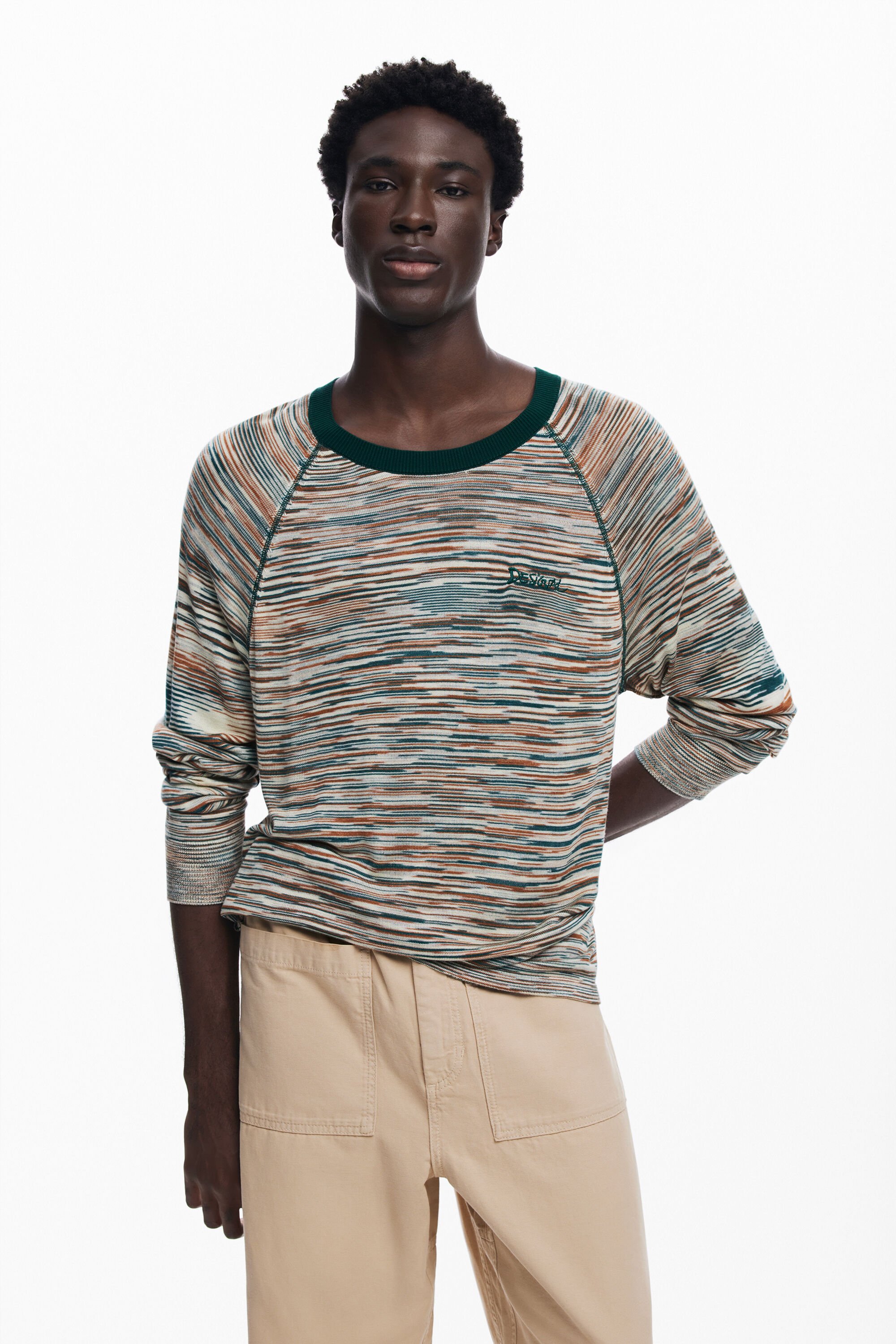 Desigual, Langarmshirt, Herren, Viskose, Weiß, XL