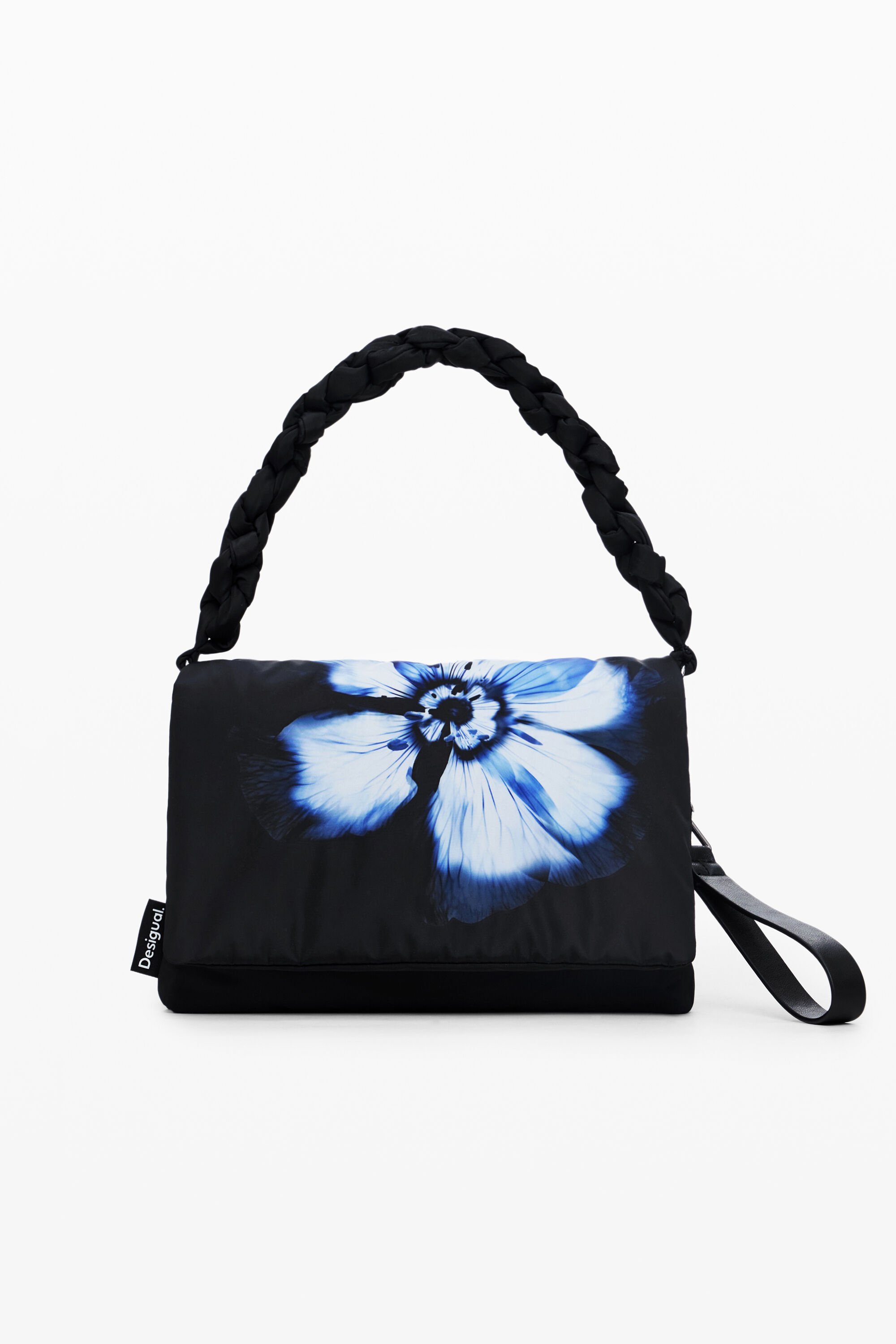 Desigual, Blumen-Umhängetasche, Polyester, Schwarz, U