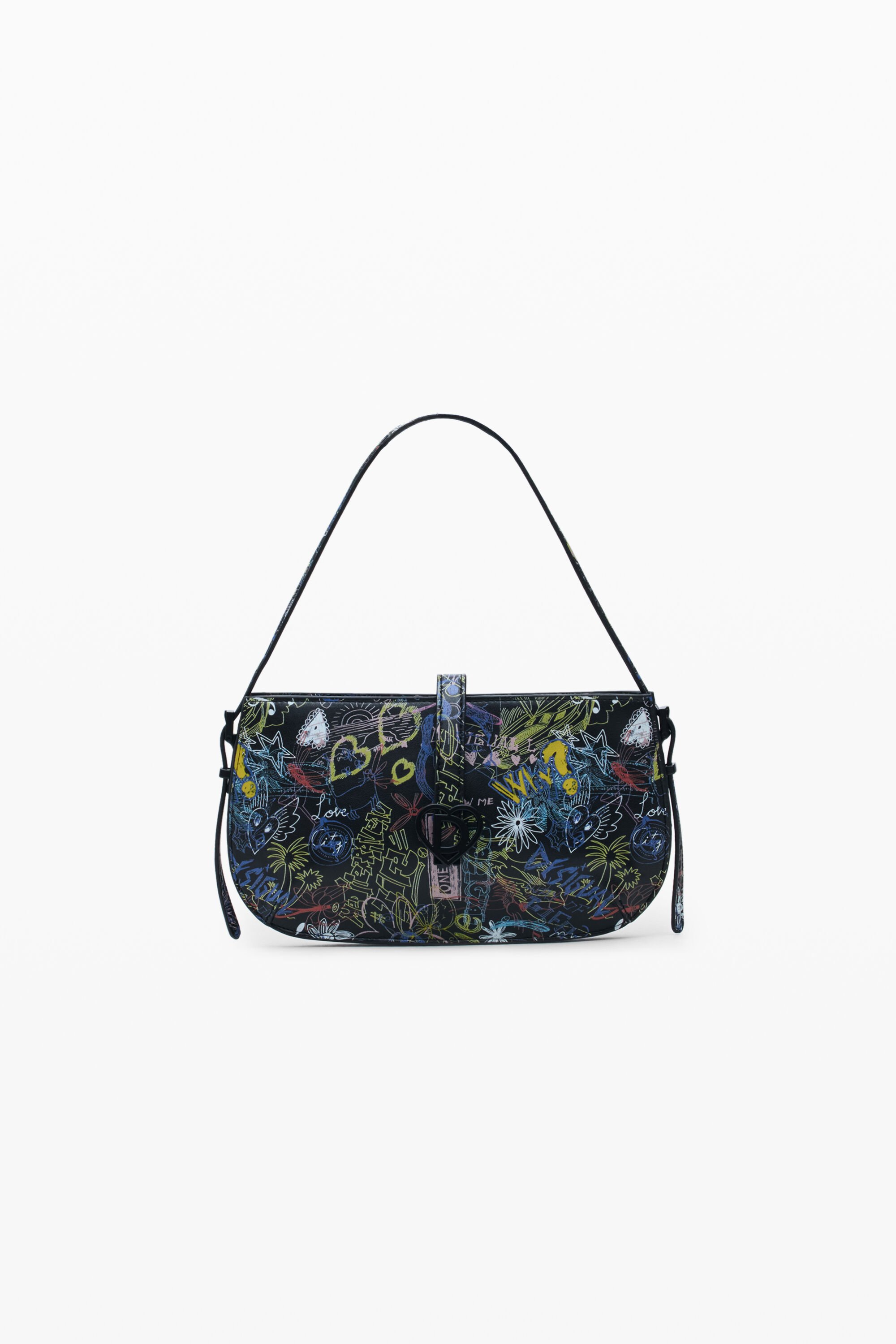 Desigual, Grafitti Studio Tasche, Damen, Polyurethan, Schwarz, U