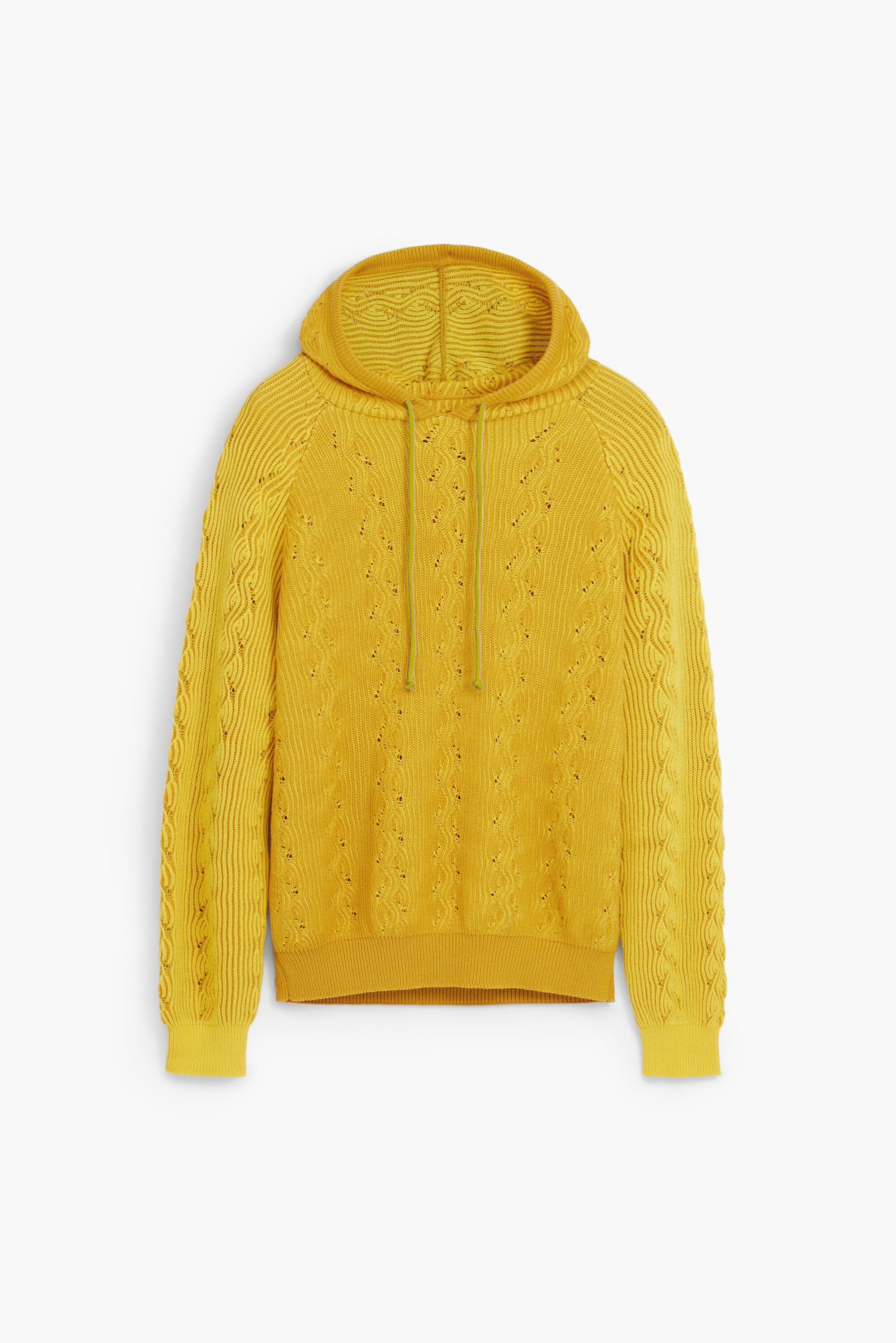 Desigual, KAPUZENPULLOVER, Herren, Baumwolle, Gelb, L