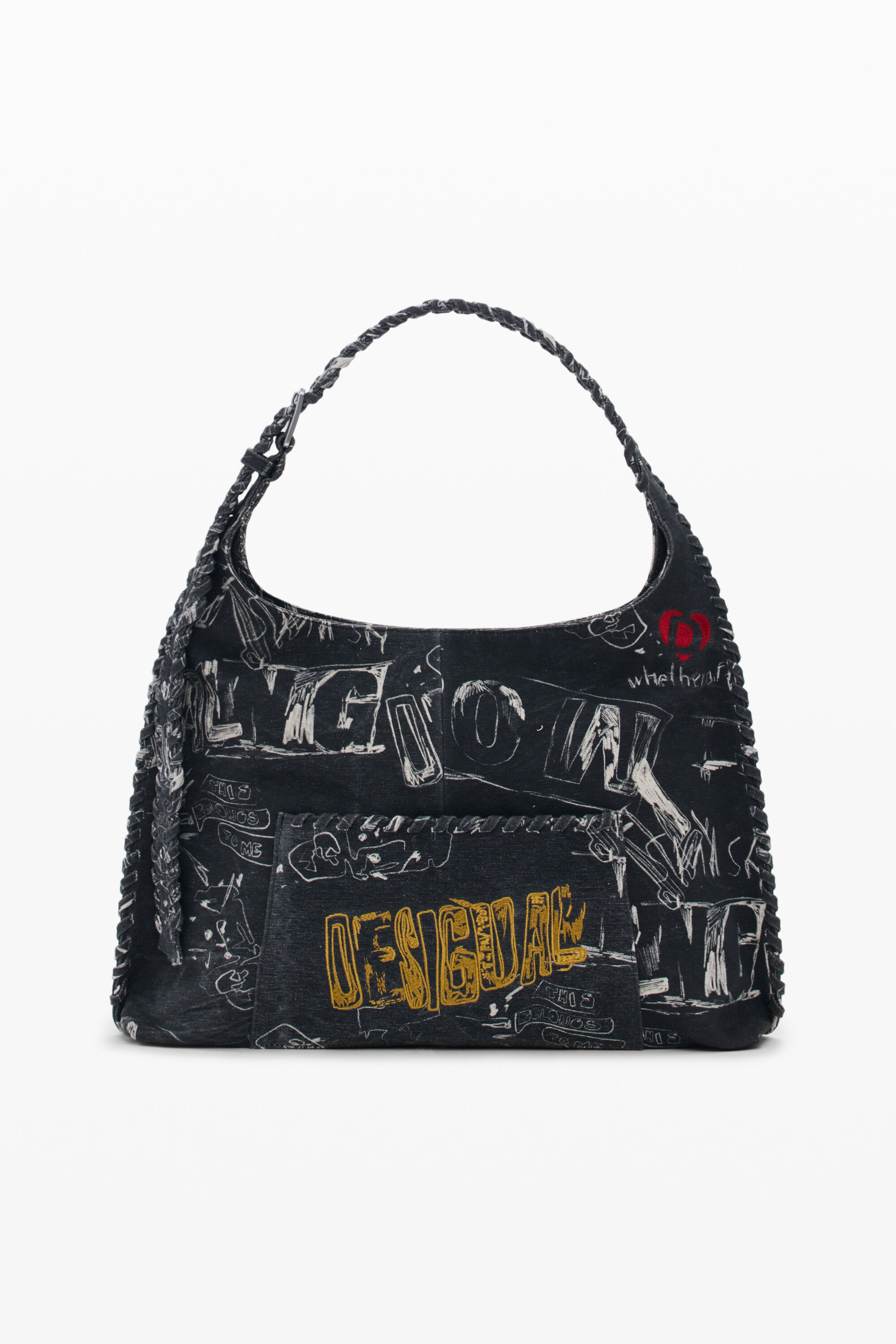 Desigual, Große Arty-Tasche, Damen, Baumwolle, Schwarz, U