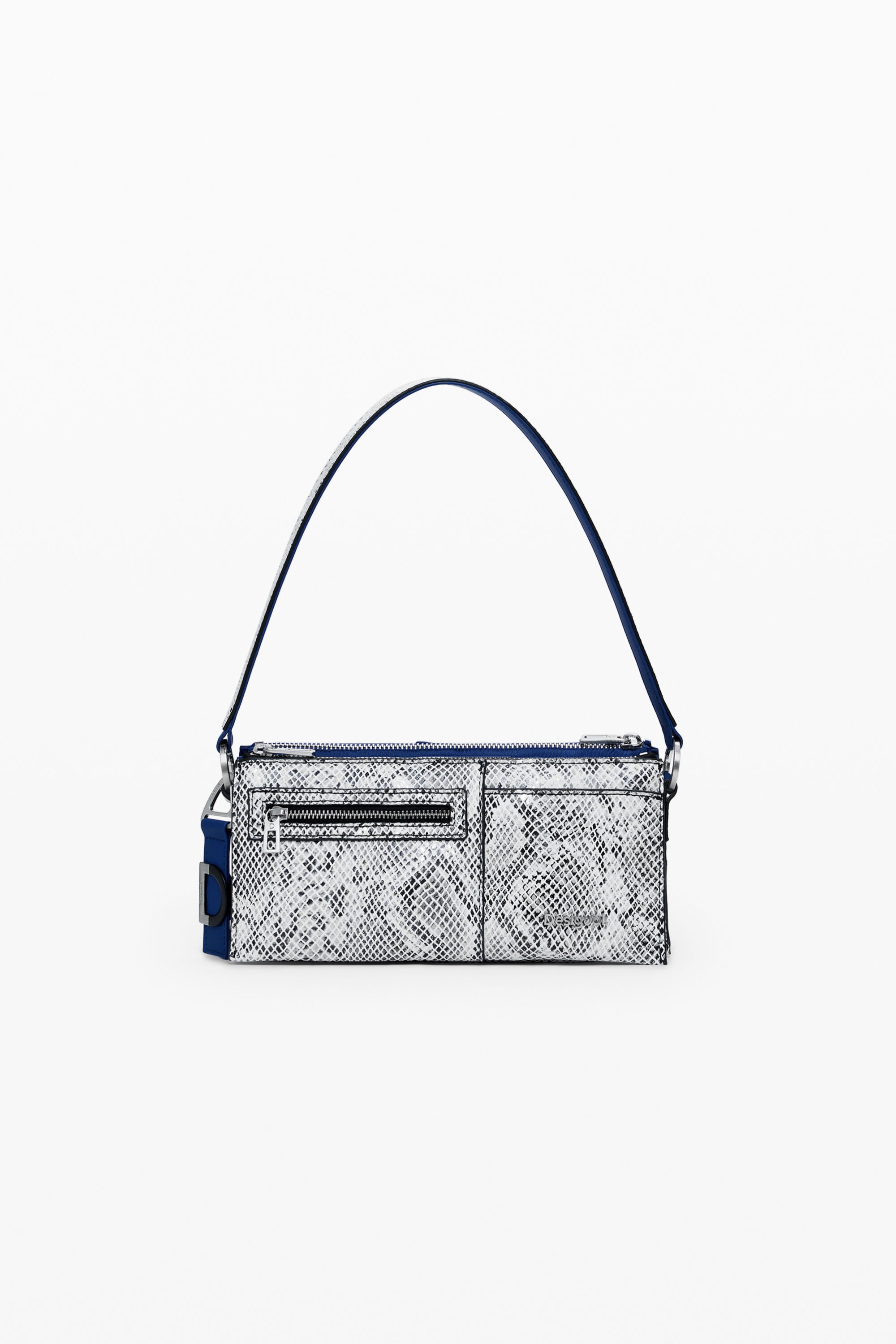 Desigual, Kleiner wandelbarer Animal-Print-Tasche, Damen, Polyurethan, Blau, U
