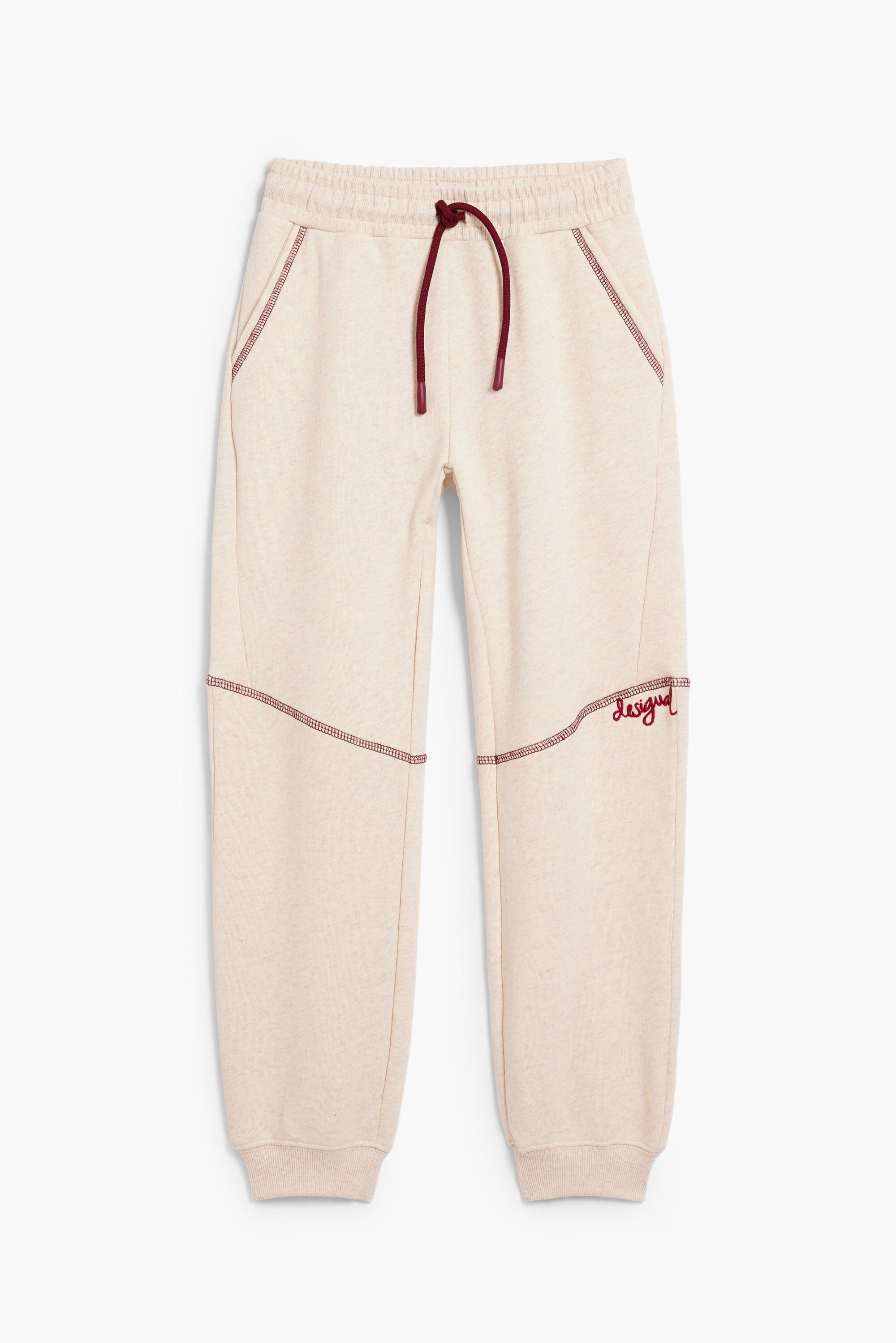 Desigual, Hose mit Gummibund und Nähten, Kinder, Baumwolle, Weiß, 7/8