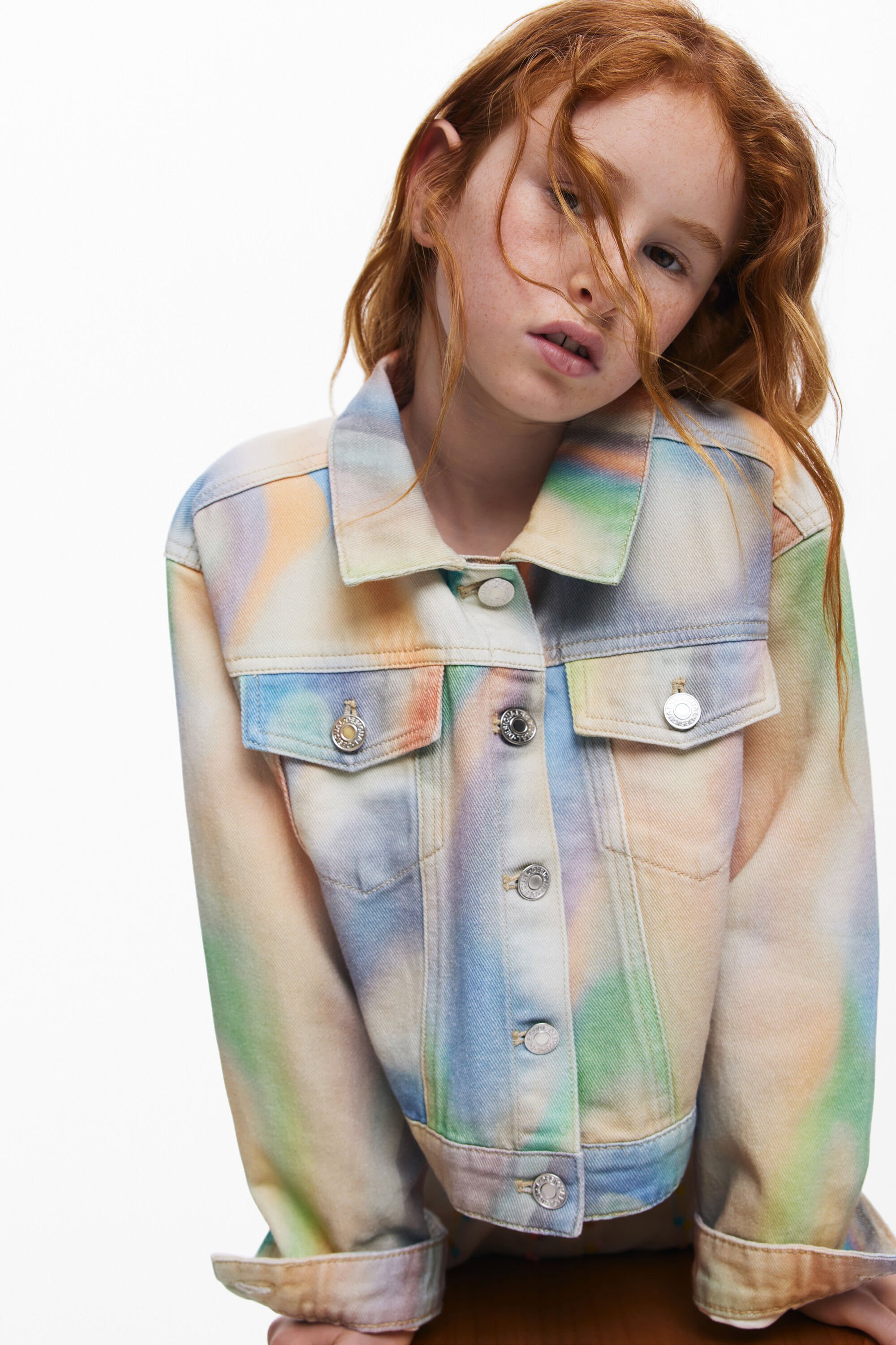 Desigual, Tie-Dye-Jeansjacke, Kinder, Baumwolle, 11/12