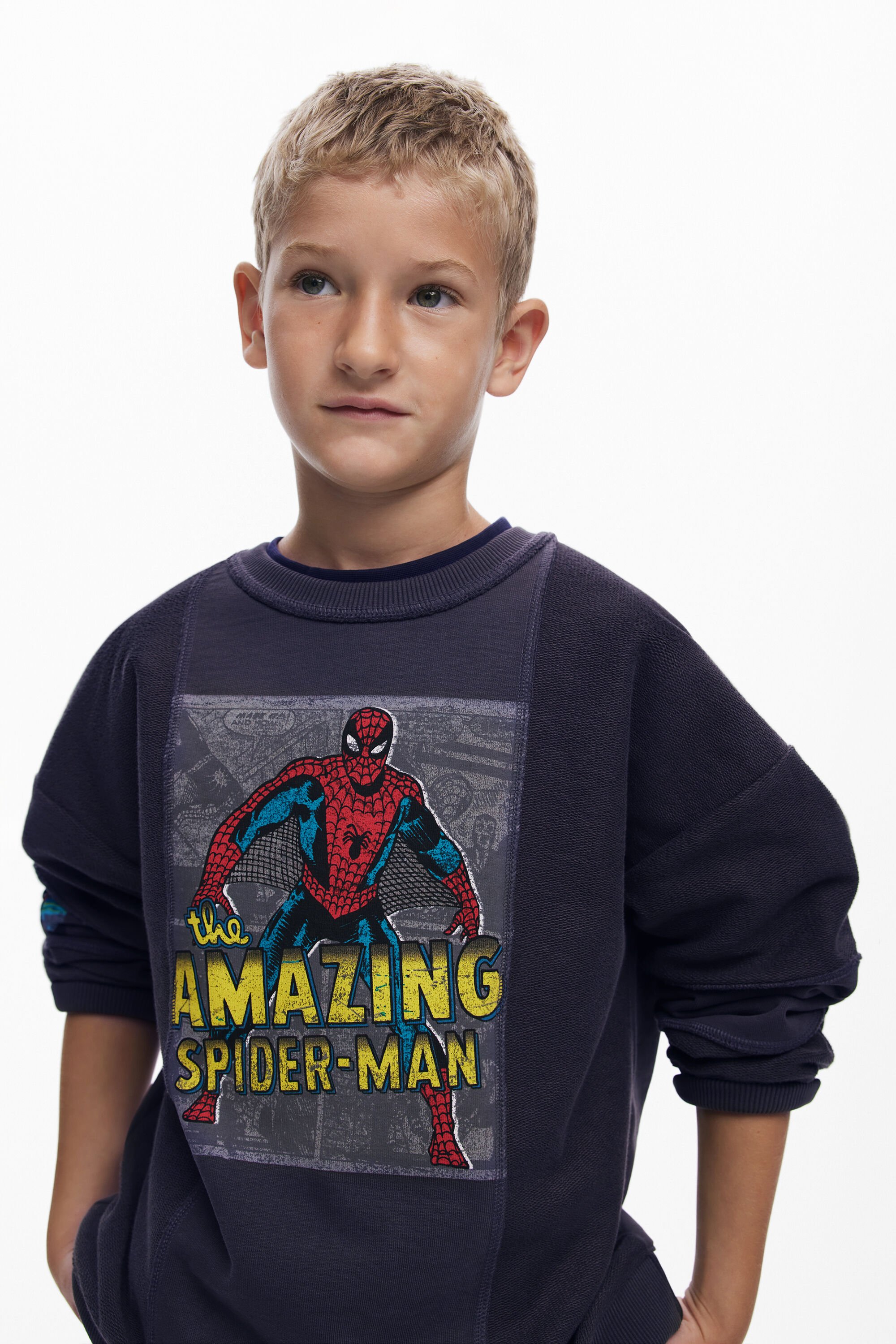 Desigual, Spiderman Marvel™ Sweatshirt, Kinder, Baumwolle, Schwarz, 7/8